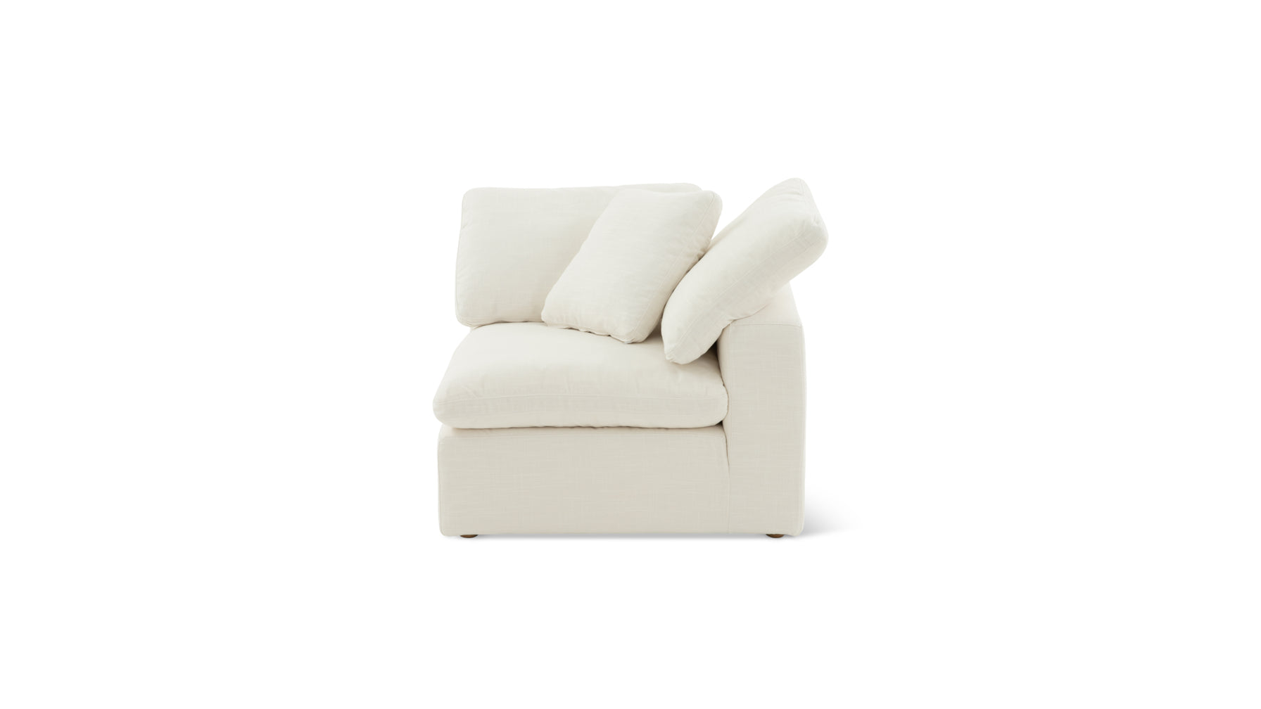 Movie Night Corner Chair Large Cream Linen Left or Right