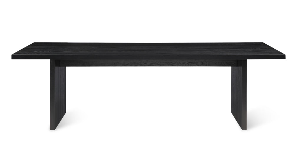 Plane Dining Table Seats 8 10 People Black Oak Sundays Company