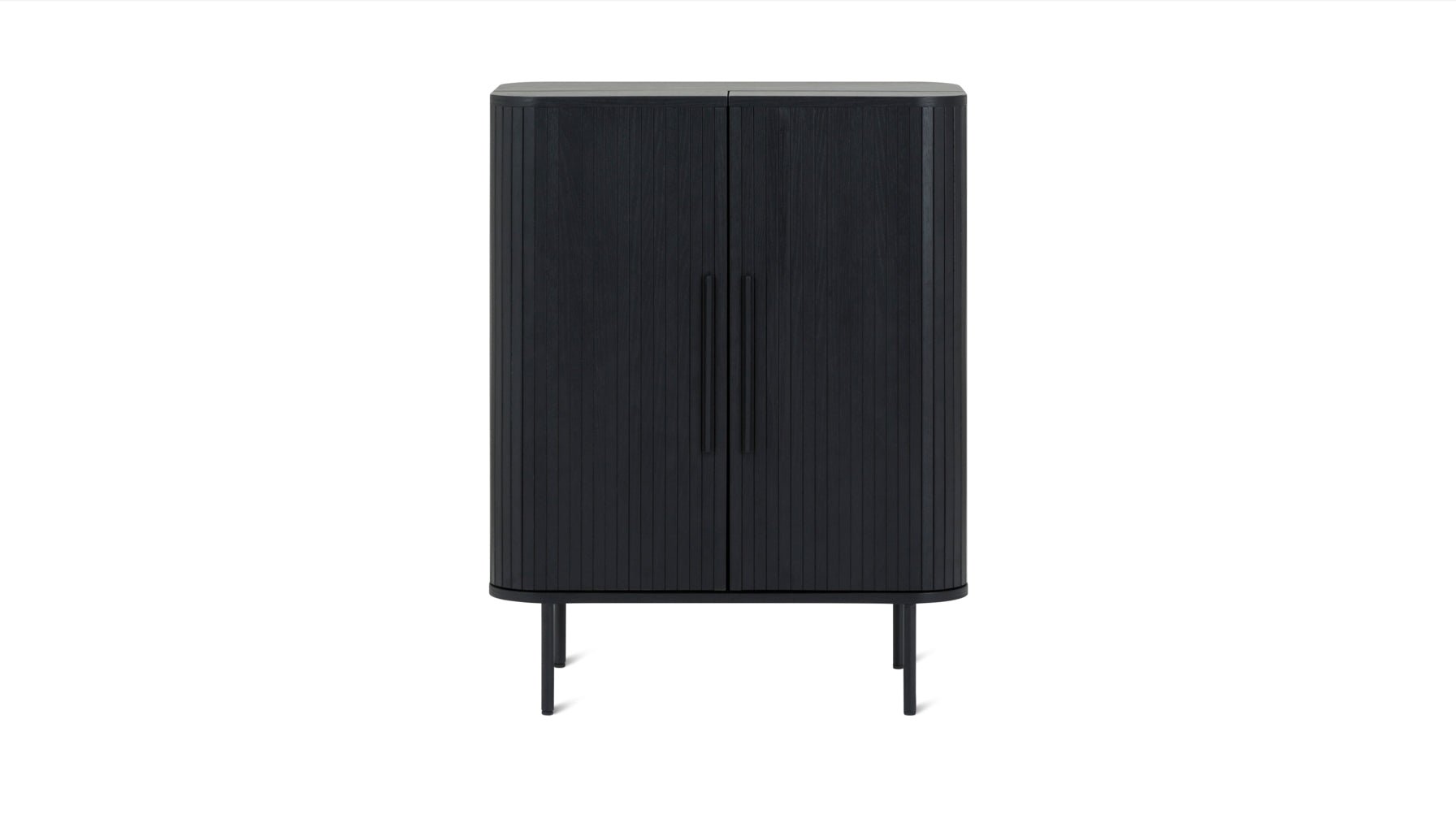 Easy Edge Bar Cabinet, Black Oak_image