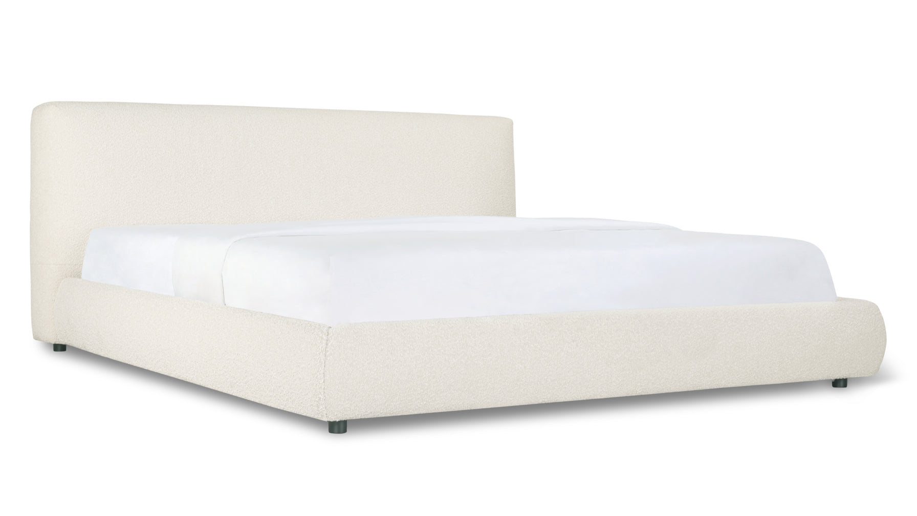 Dream Bed With Storage, King, Cream Boucle - Image 2