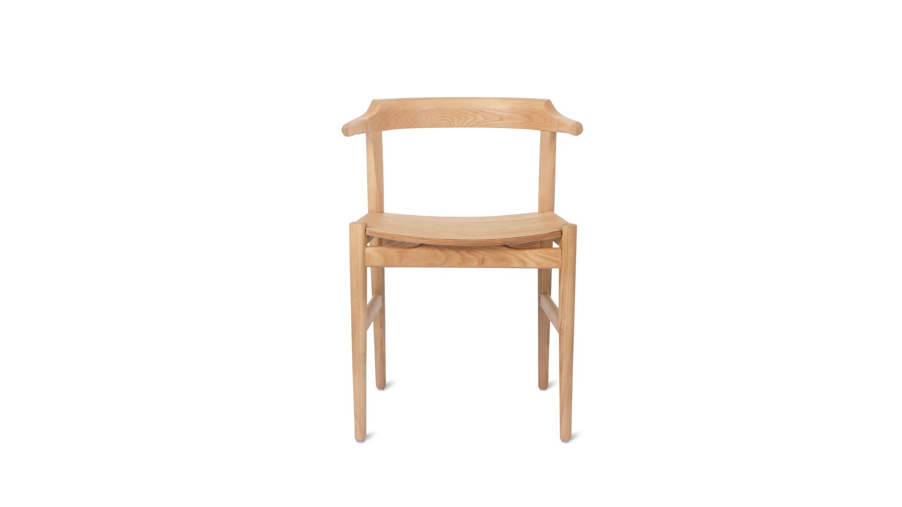 Tuck In Dining Chair, Wood Seat, Stained Oak - Image 1