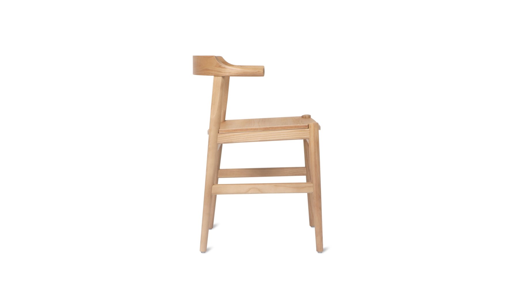 Tuck In Dining Chair, Wood Seat, Stained Oak - Image 8