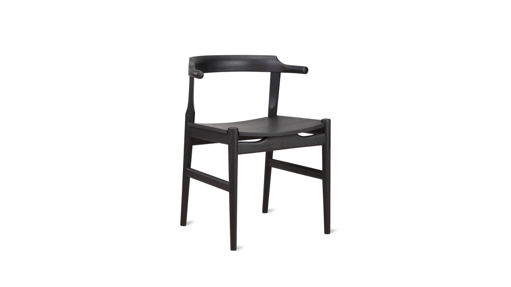 Tuck In Dining Chair, Wood Seat, Black Ash - Image 10