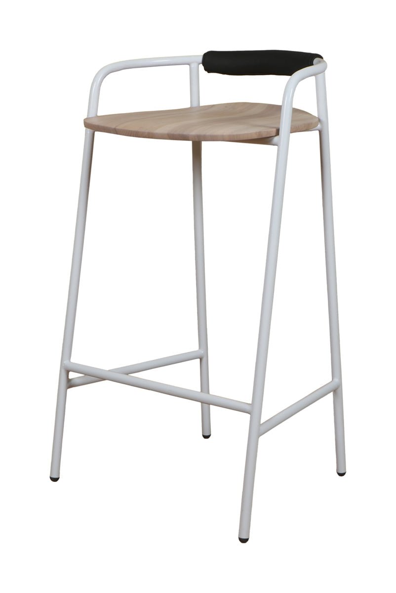 Slow Mornings Stool, Bar, Natural/White Metal - Image 5