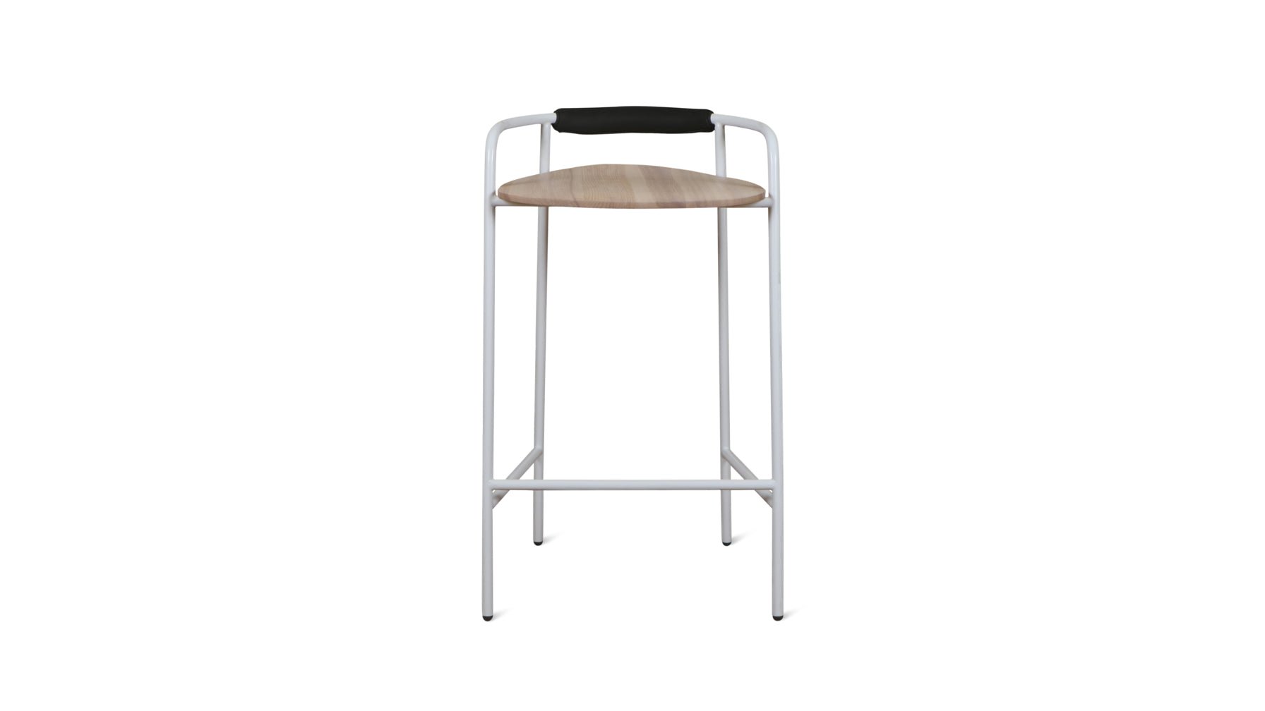 Slow Mornings Stool, Bar, Natural/White Metal - Image 9