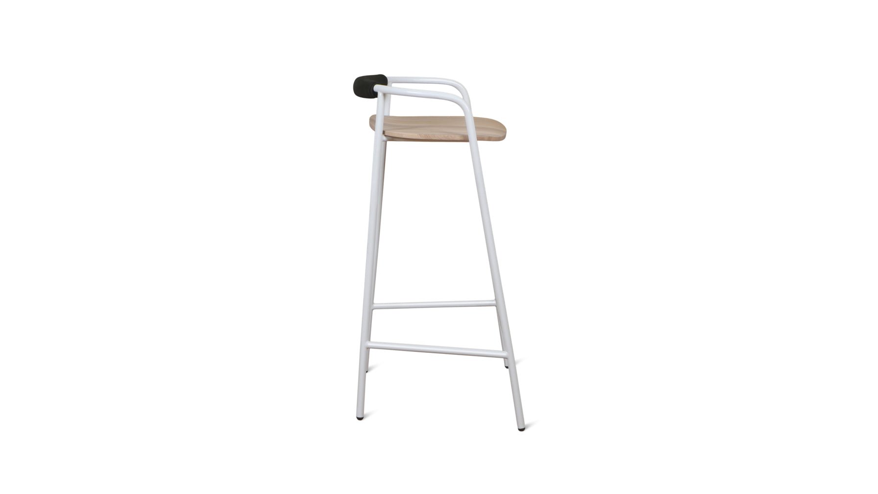 Slow Mornings Stool, Bar, Natural/White Metal - Image 9