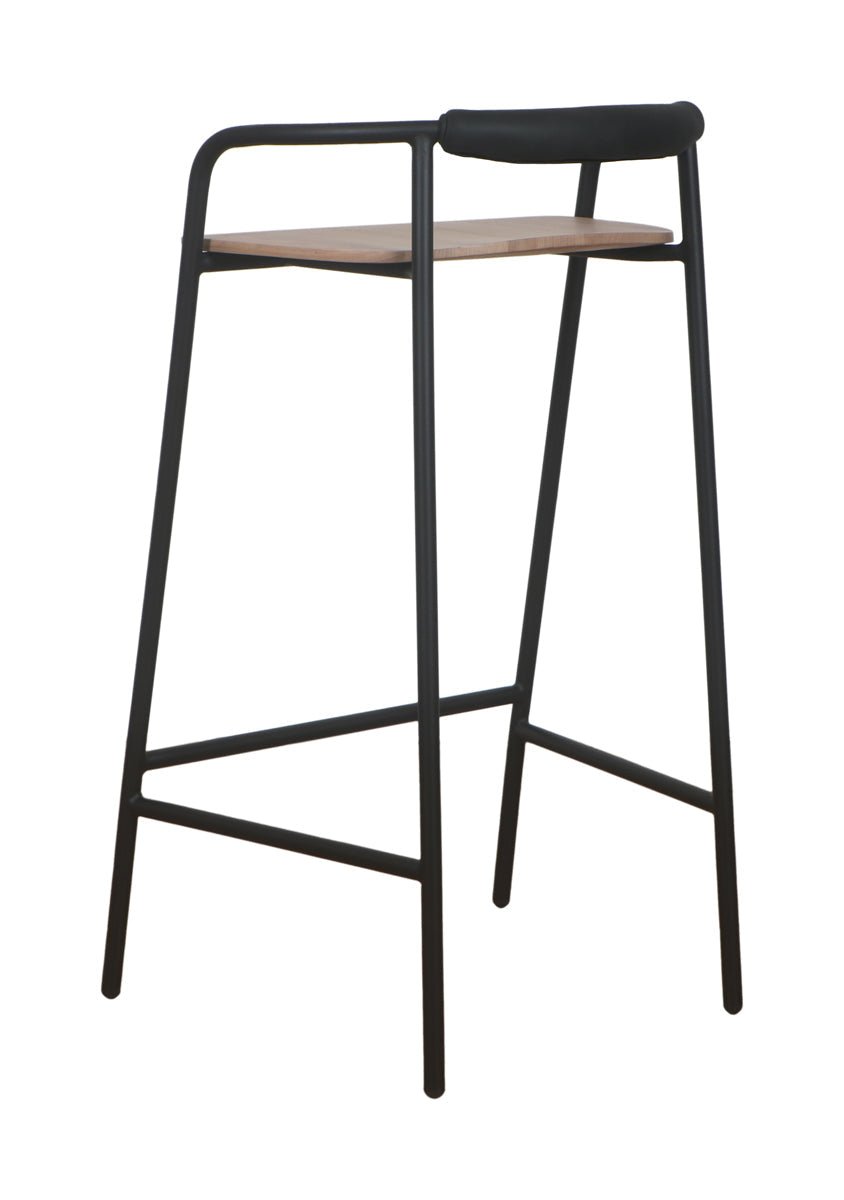 Slow Mornings Stool, Bar, Natural/Black Metal - Image 7