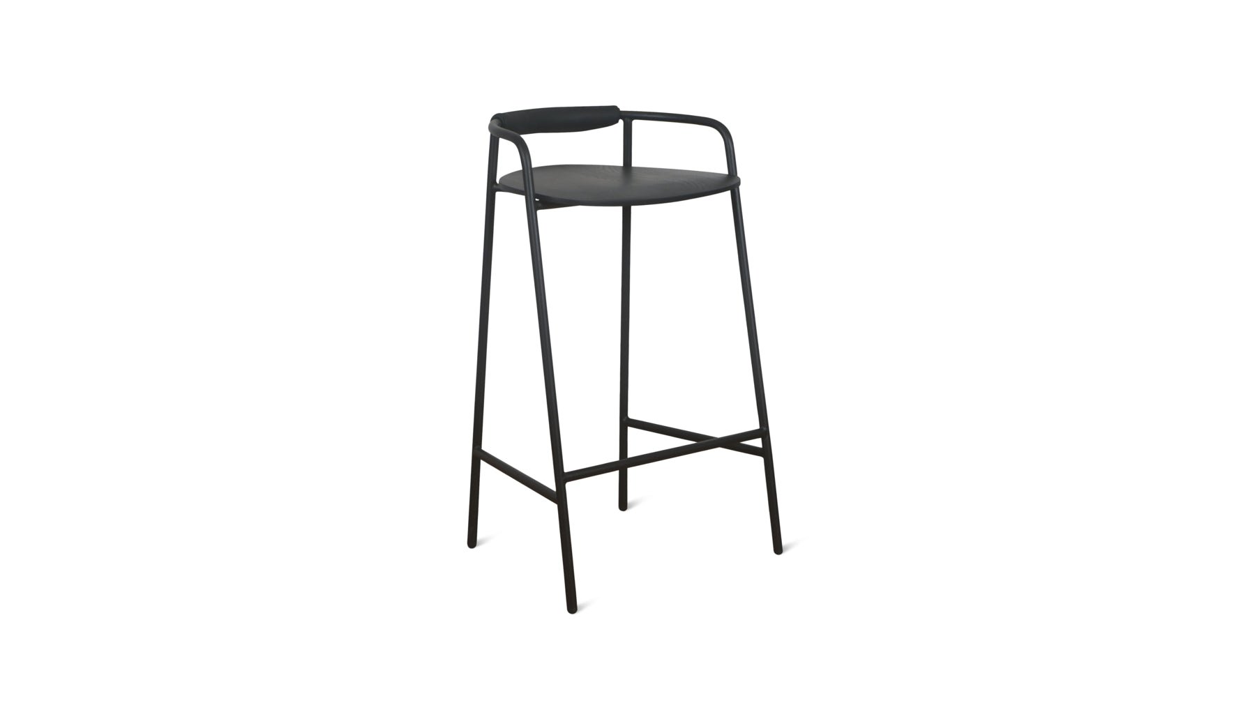 Slow Mornings Stool, Bar, Black/Black Metal_image