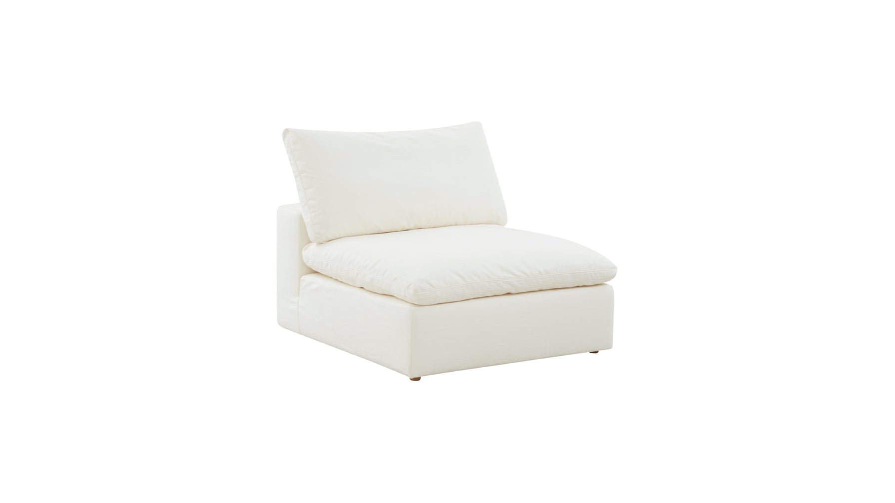 Movie Night™ Armless Chair, Large, Cream Linen_image