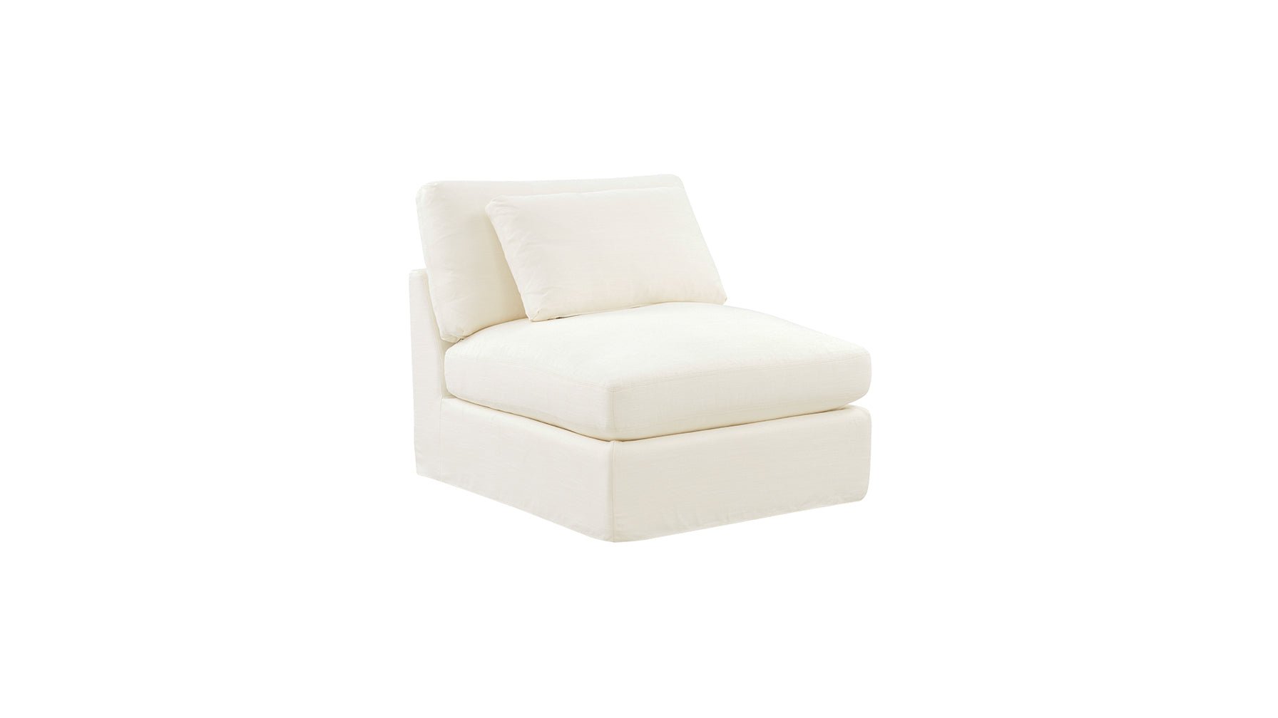 Get Together™ Armless Chair, Large, Cream Linen_image