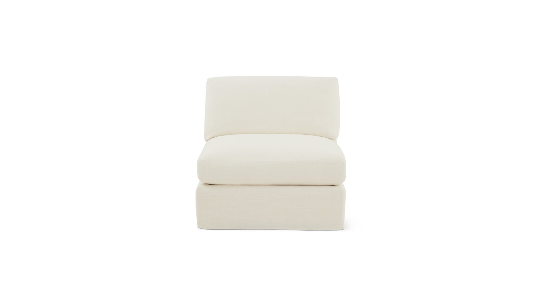 Slipcover - Get Together™ Armless Chair, Standard, Cream Linen_image