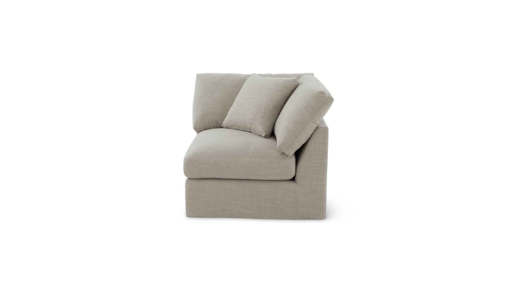 Slipcover - Get Together™ Corner Chair, Standard, Light Pebble (Left Or Right)_image