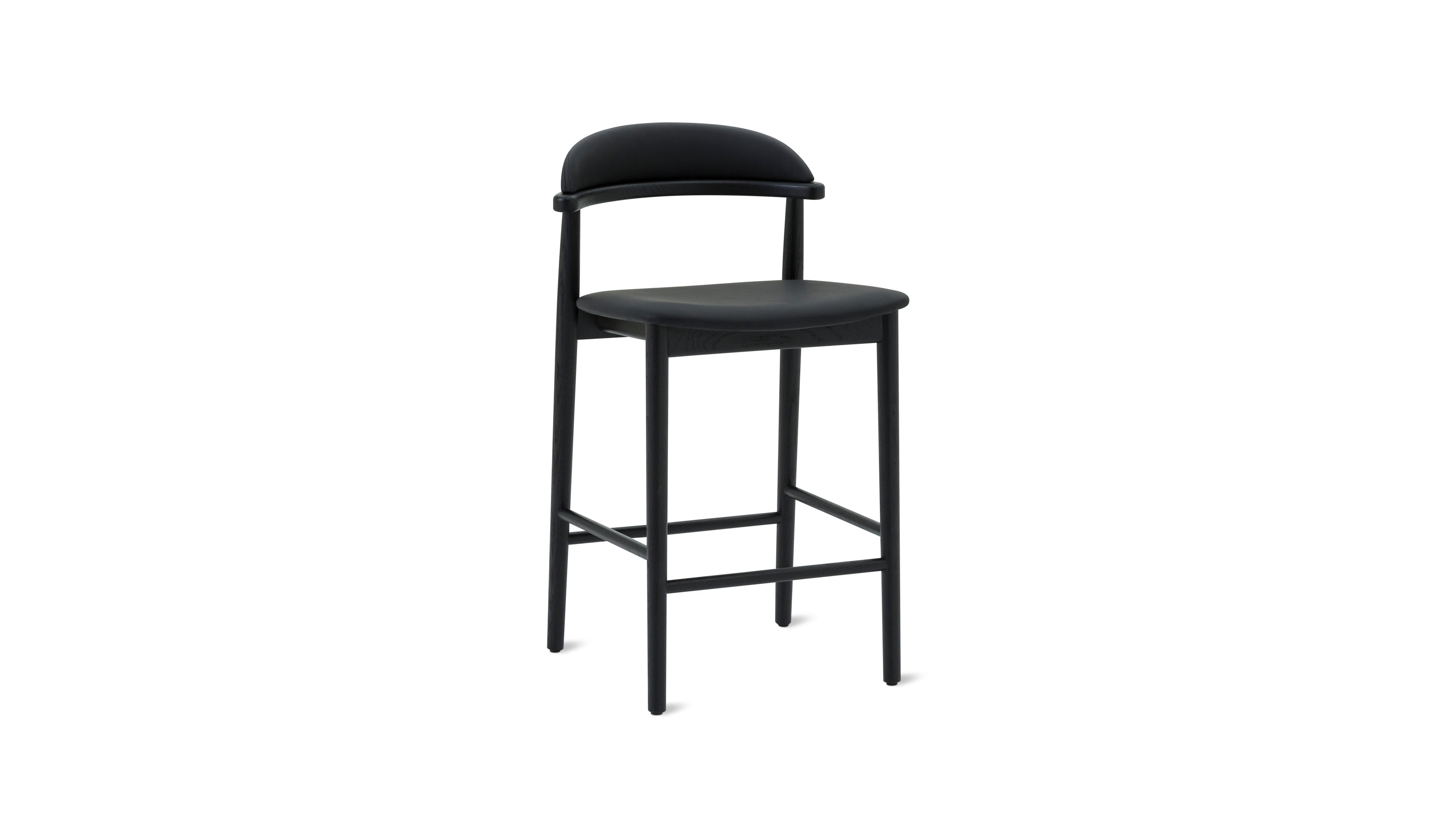 Count On Me Counter Stool, Black Oak, Black Seat - Image 1