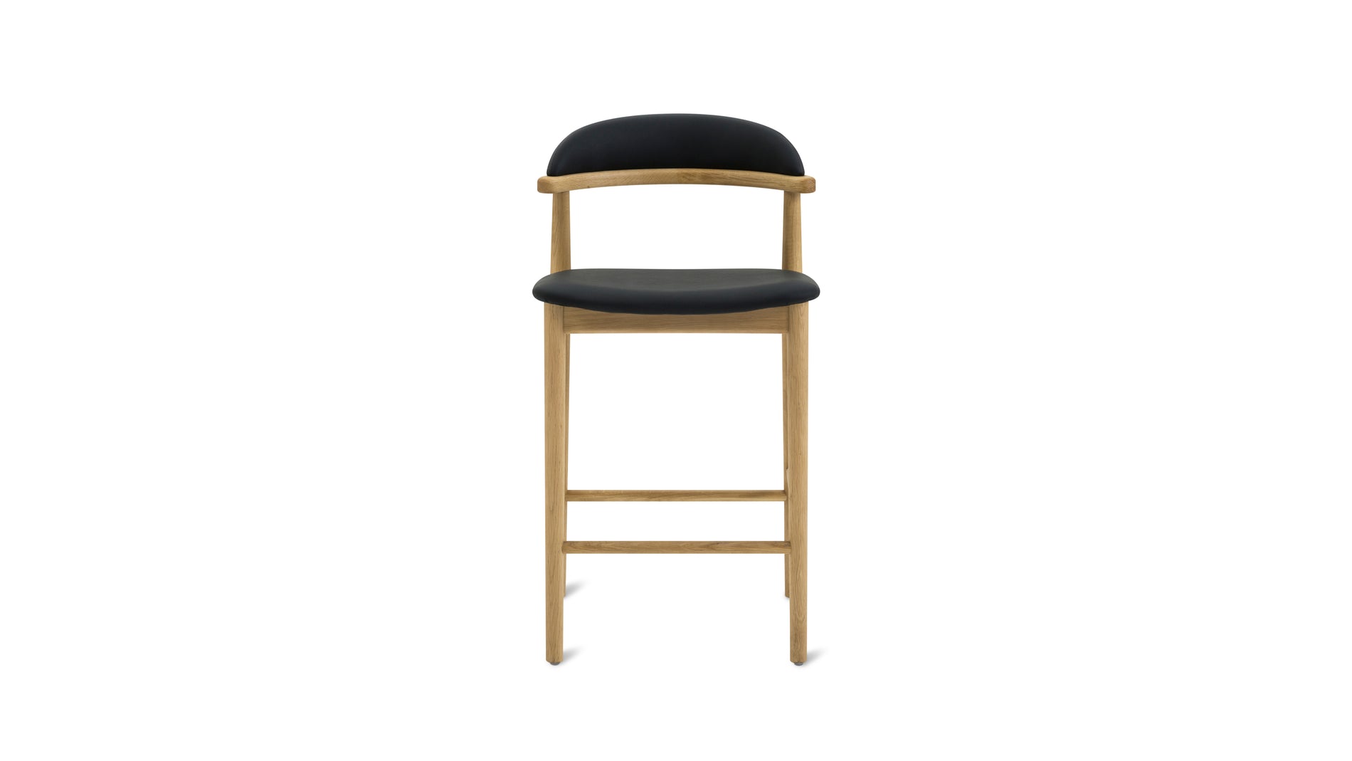 Count On Me Counter Stool, Oak, Black Seat_image