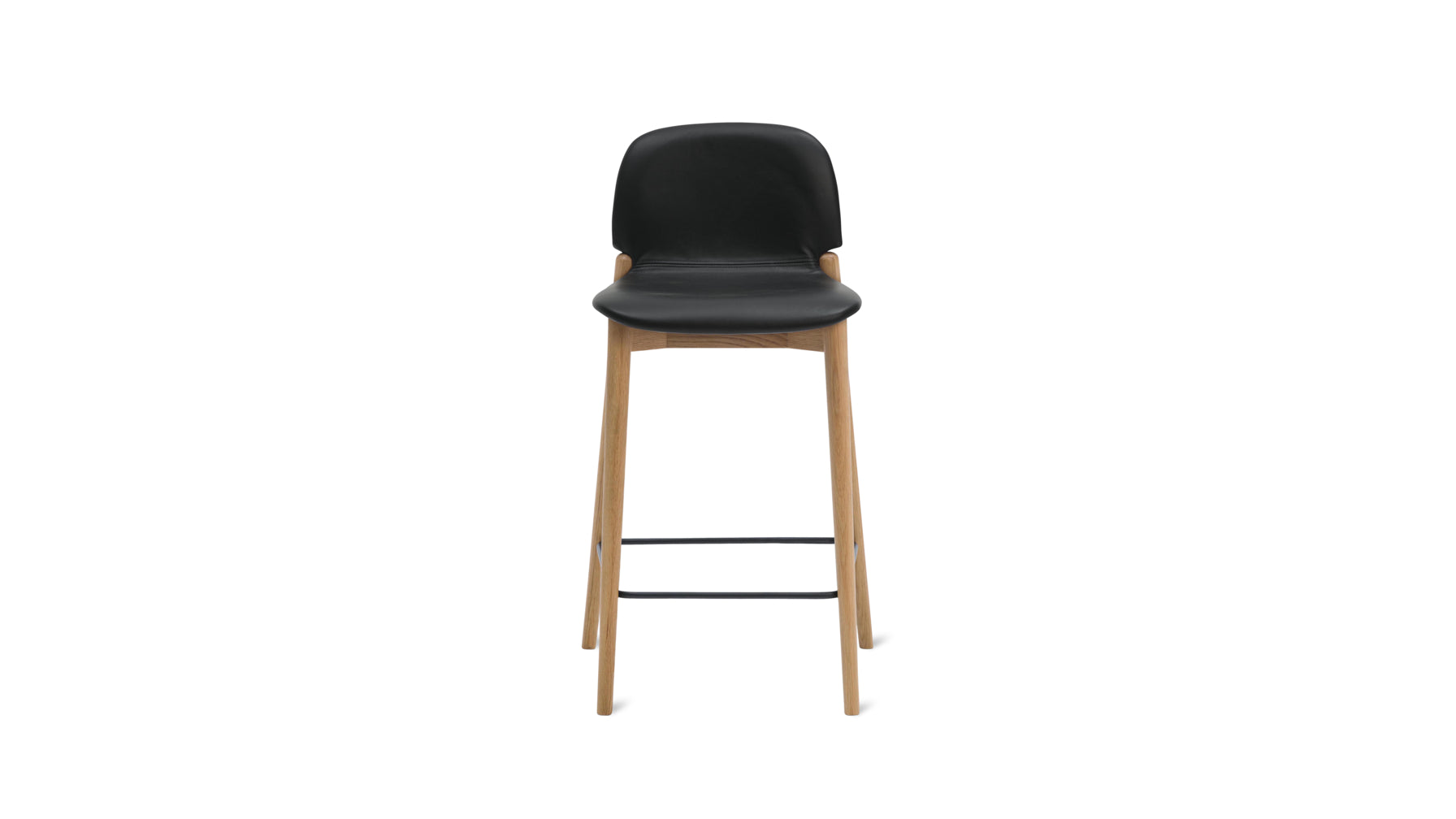 Wood leather stool hot sale