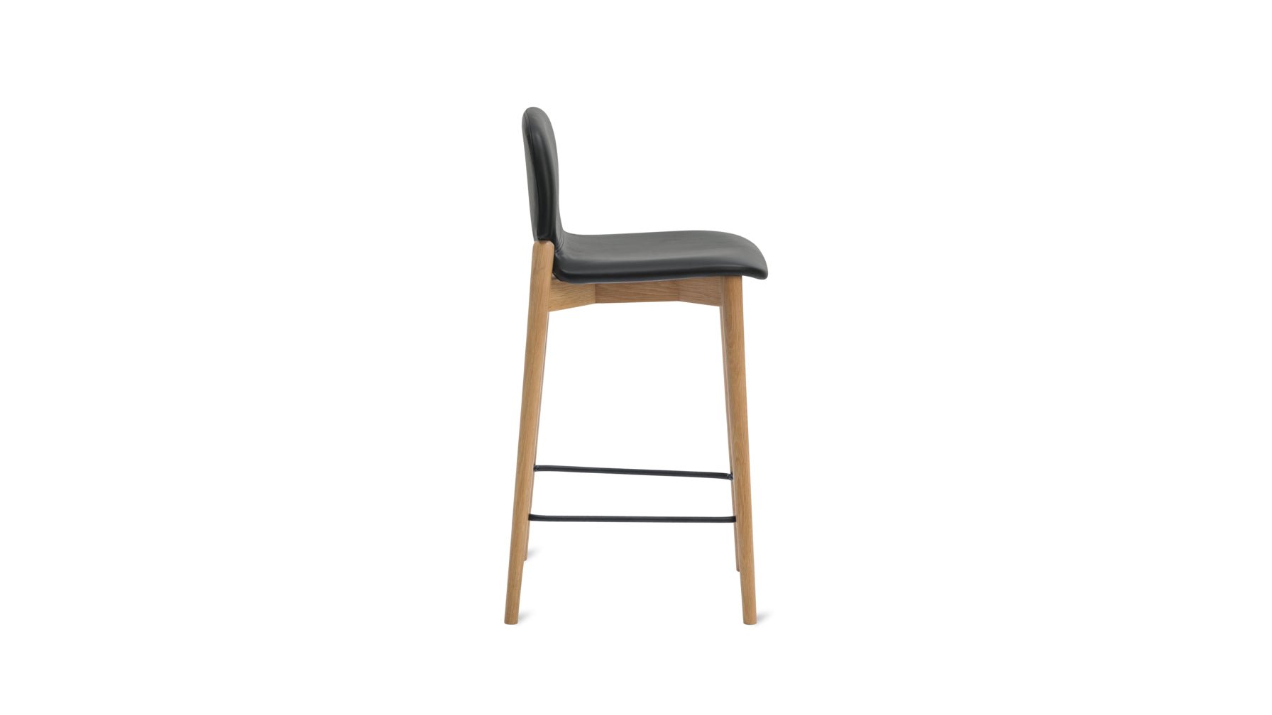 Dine In Stool, Counter, Oak/Black Leather - Image 10