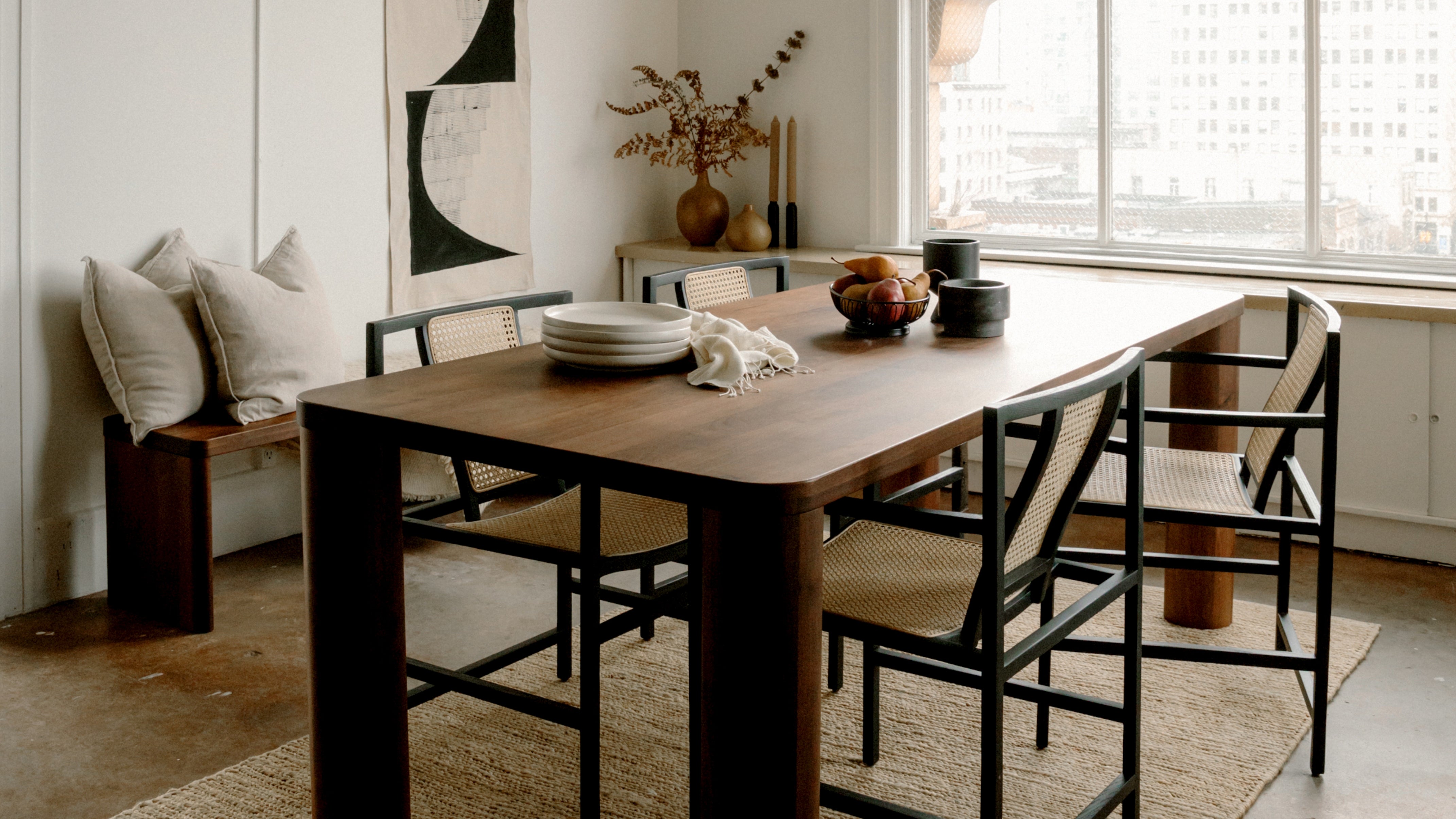 Walnut dining table online for 8