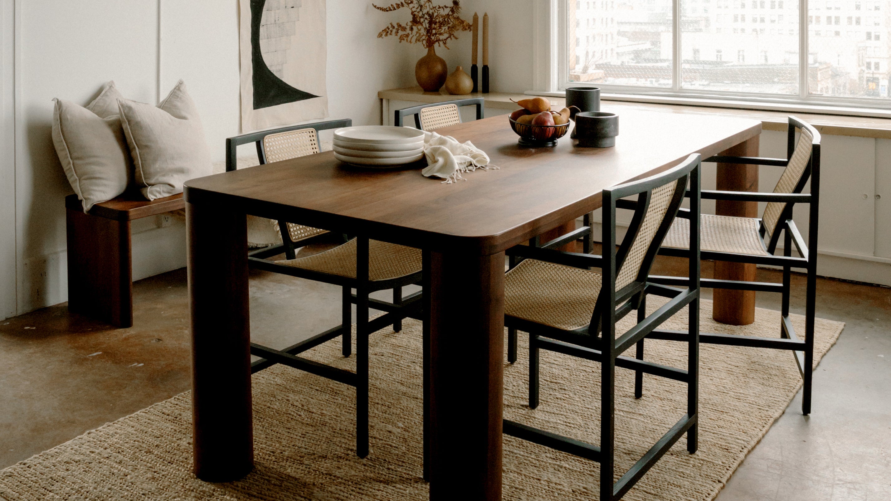 Field Dining Table Seats 4 6 People American Walnut