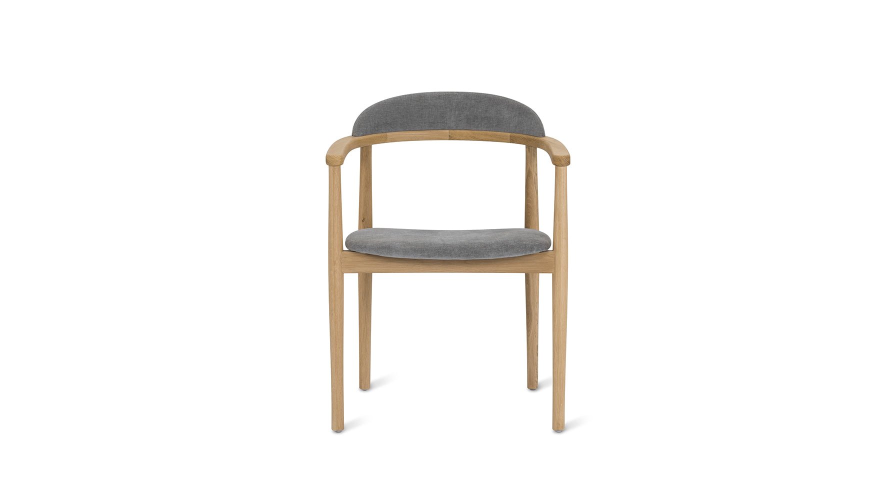 Count On Me Dining Chair, Oak, Grey Seat_image