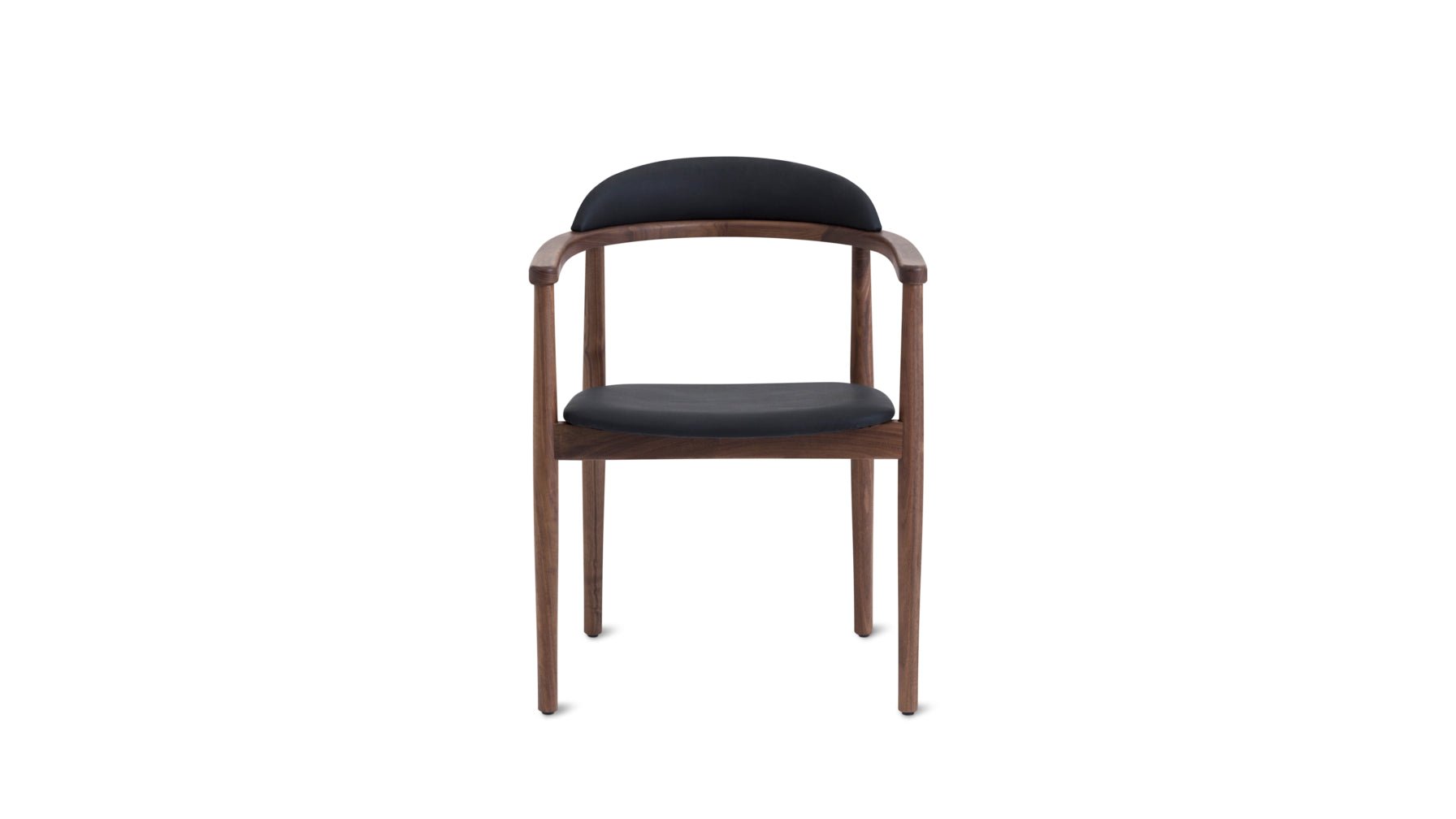 Count On Me Dining Chair, Walnut, Black Seat - Image 1