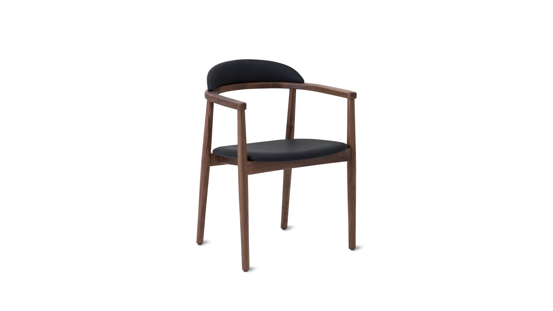 Count On Me Dining Chair, Walnut, Black Seat_image