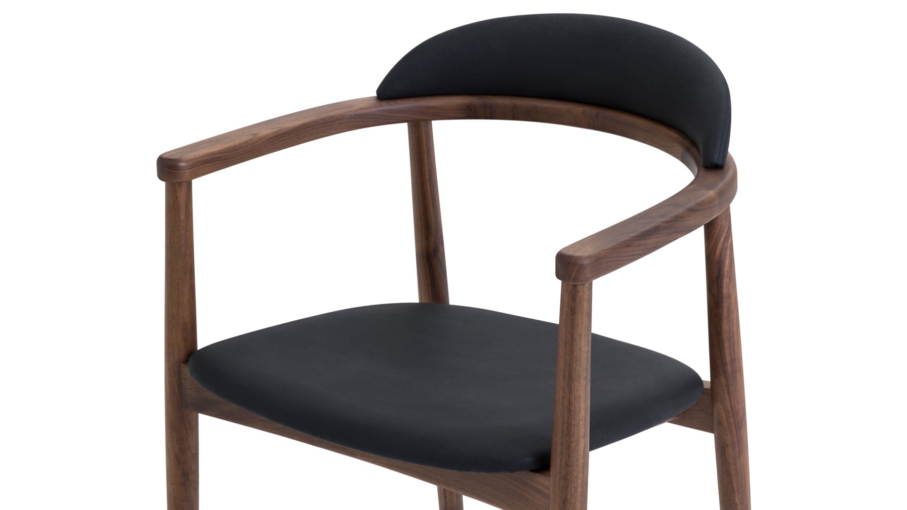 Count On Me Dining Chair, Walnut, Black Seat - Image 5