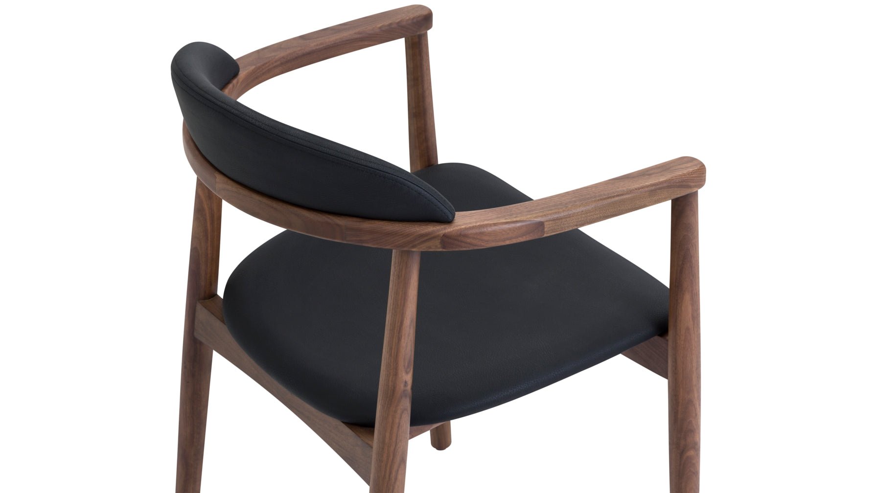 Count On Me Dining Chair, Walnut, Black Seat - Image 8