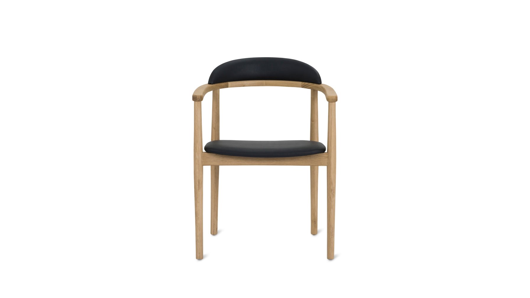 Count On Me Dining Chair, Oak, Black Seat_image