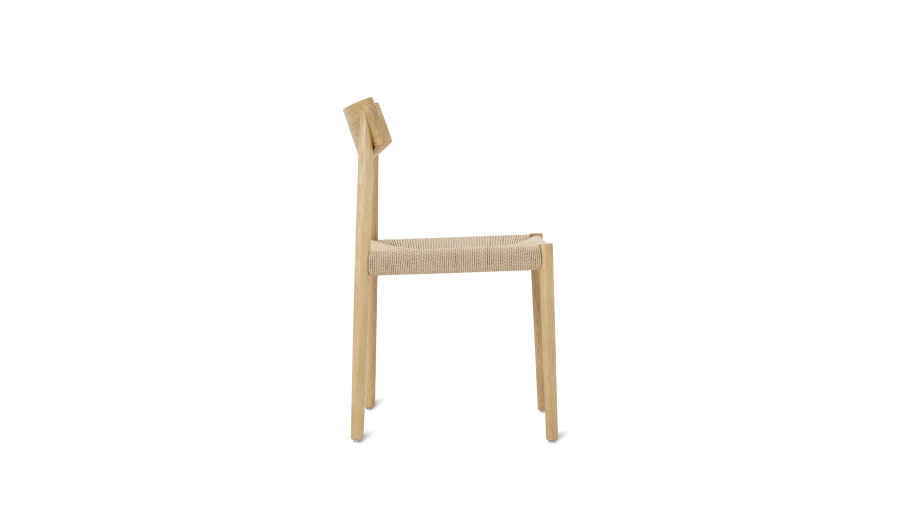 Dinner Guest Armless Dining Chair (Set of Two), White Oak/ Natural Papercord Seat - Image 12