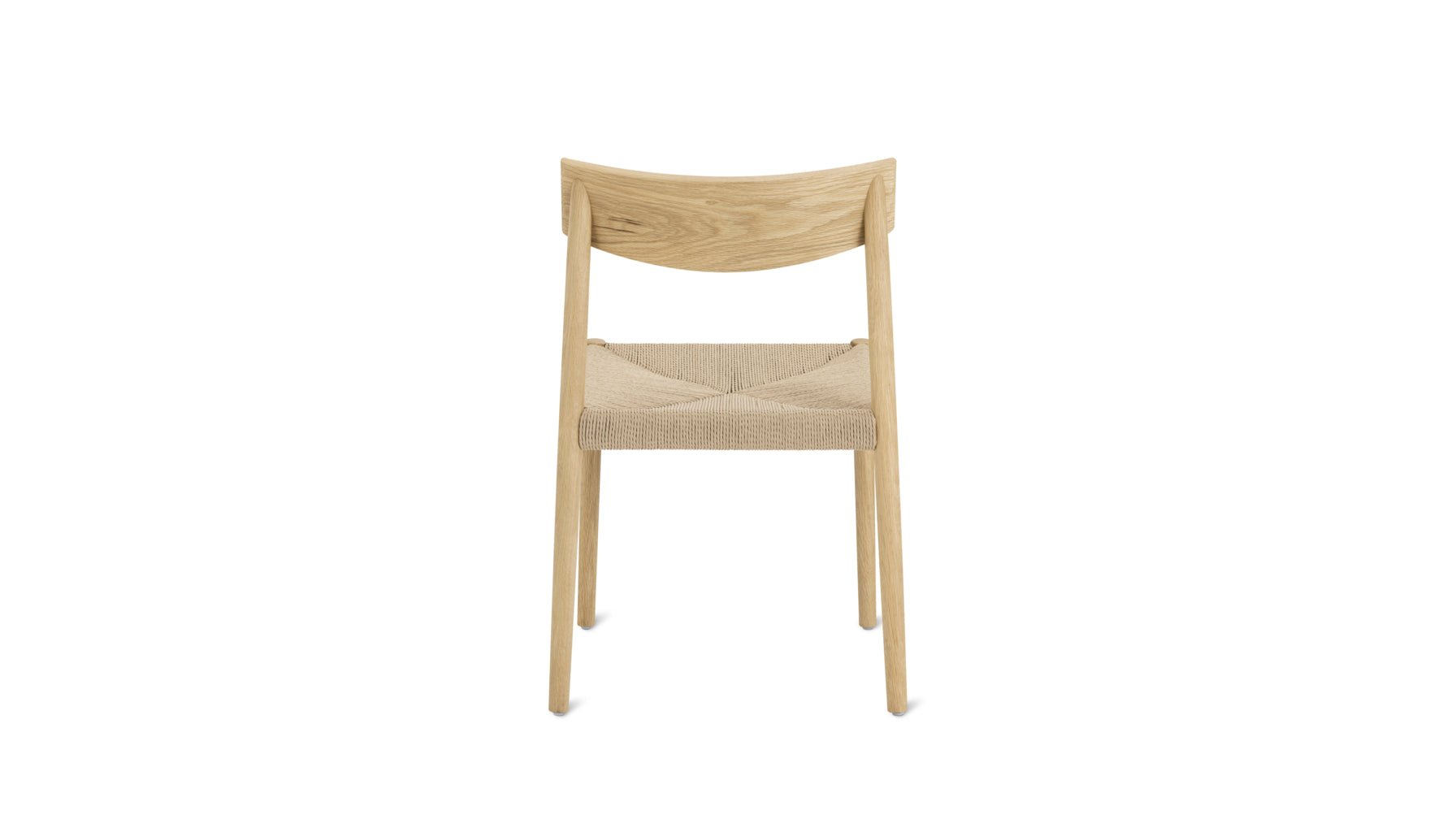 Dinner Guest Armless Dining Chair (Set of Two), White Oak/ Natural Papercord Seat - Image 12