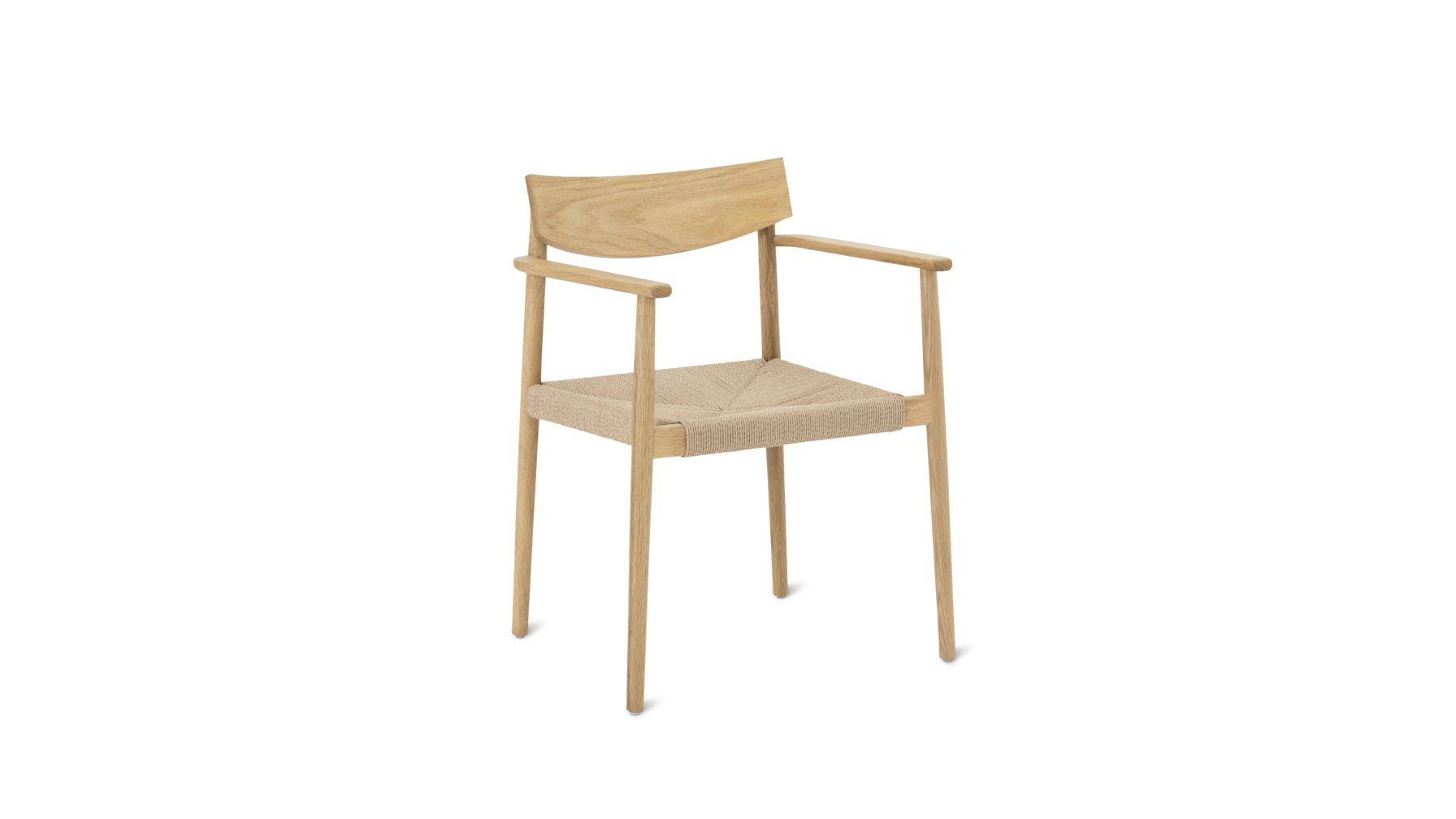 Dinner Guest Dining Chair, White Oak/ Natural Papercord Seat_image