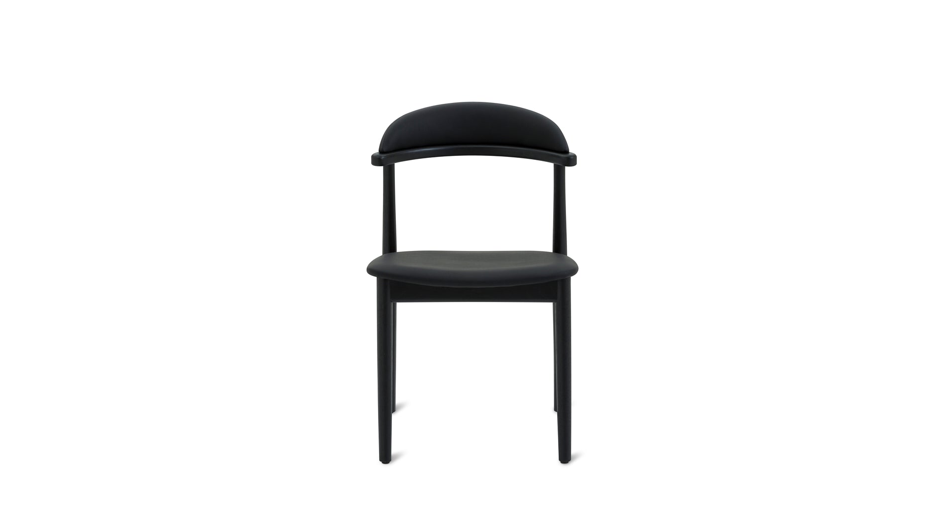 Count On Me Armless Dining Chair (Set of Two), Black Oak, Black Seat_image