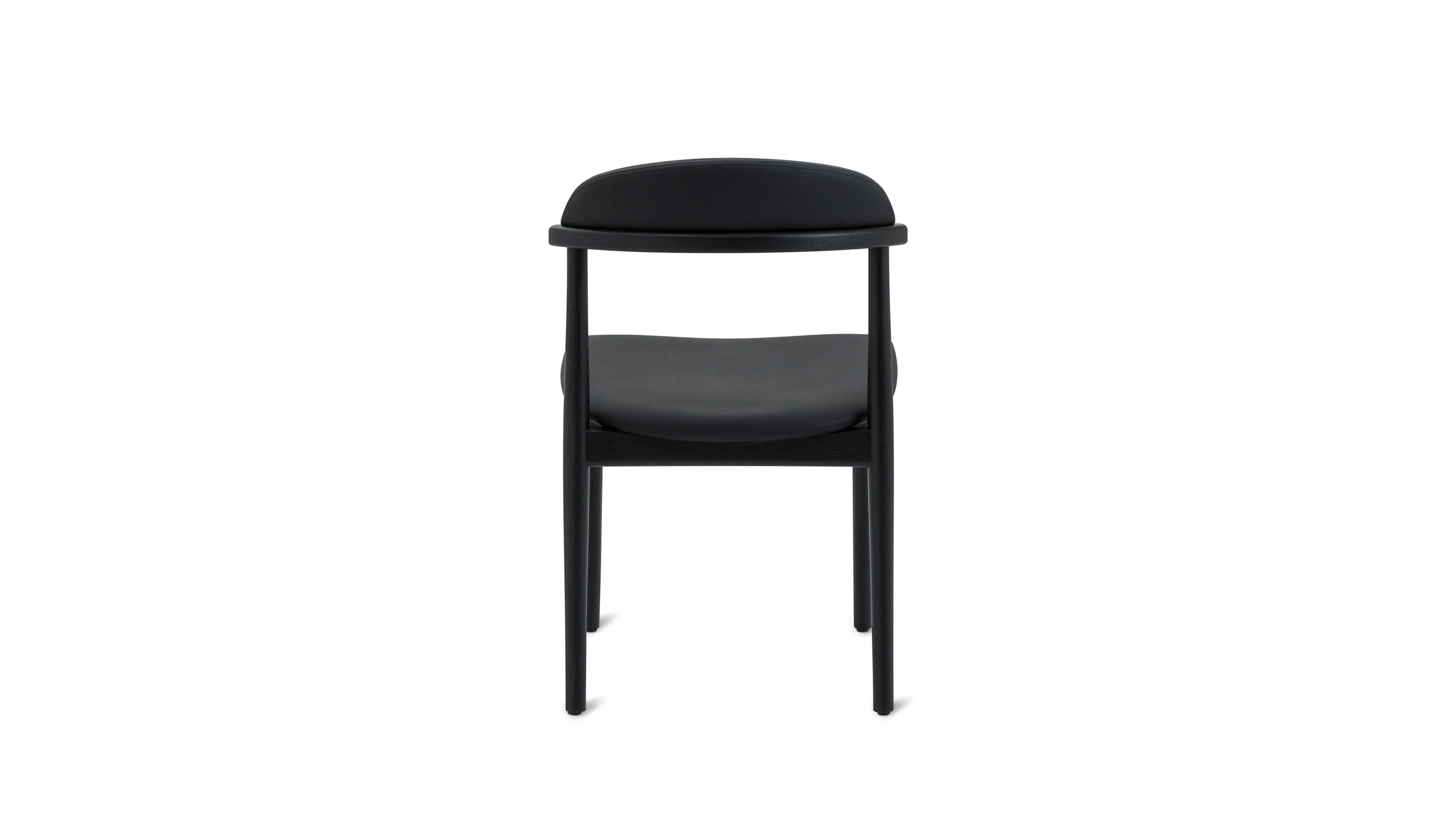 Count On Me Armless Dining Chair (Set of Two), Black Oak, Black Seat - Image 9