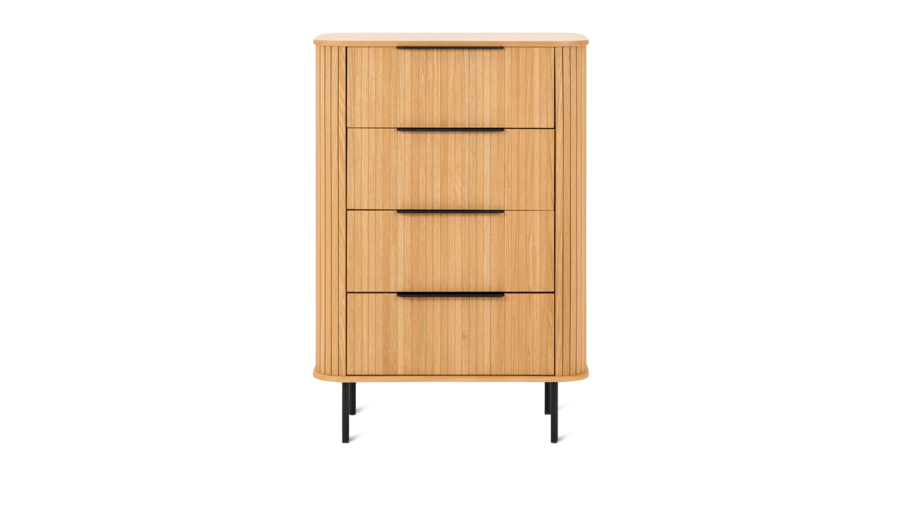 White store oak tallboy