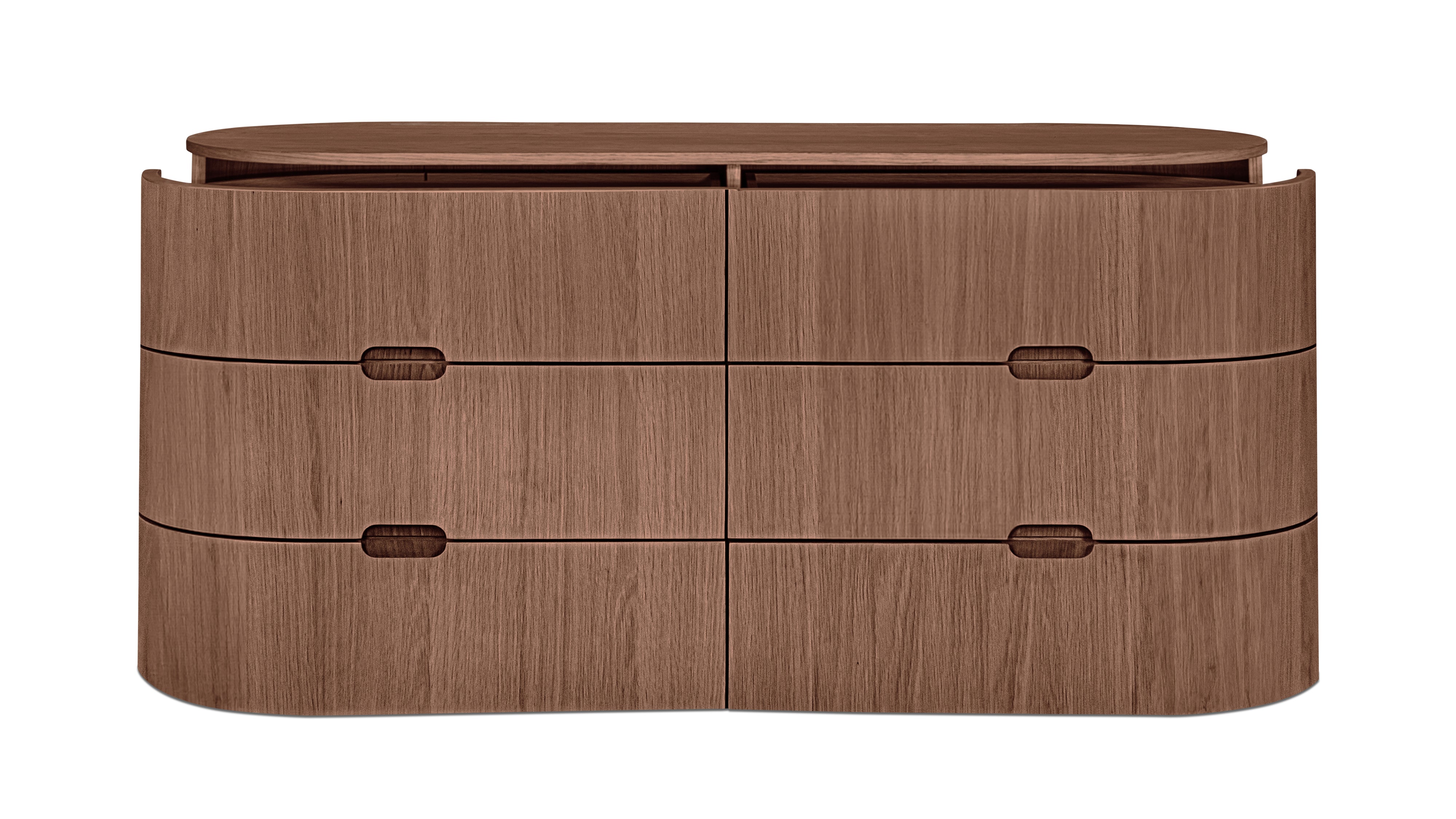 Go Round Dresser, 6 Drawer, Walnut - Image 7