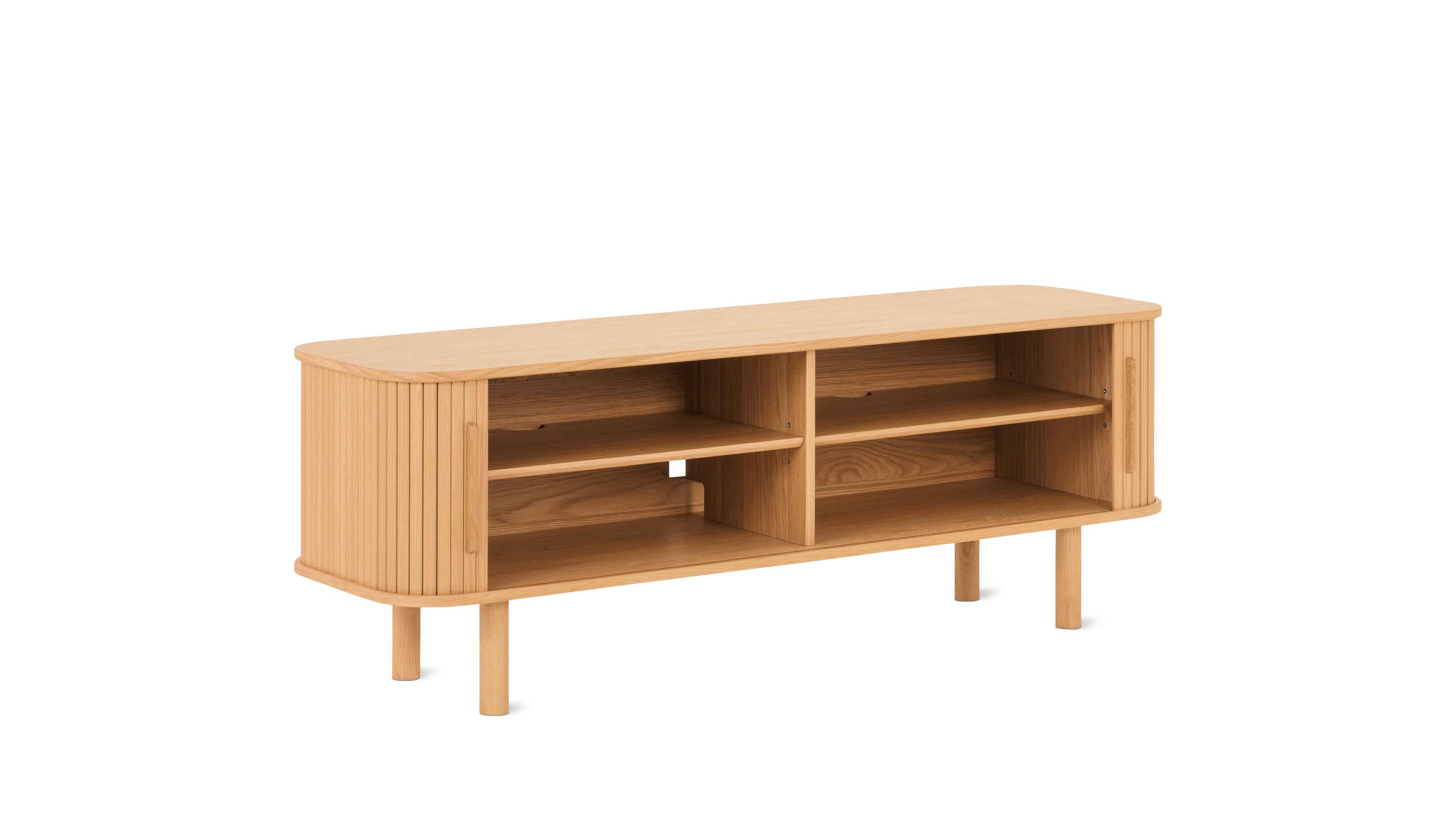 Easy Edge Media Unit All Wood, White Oak - Image 11