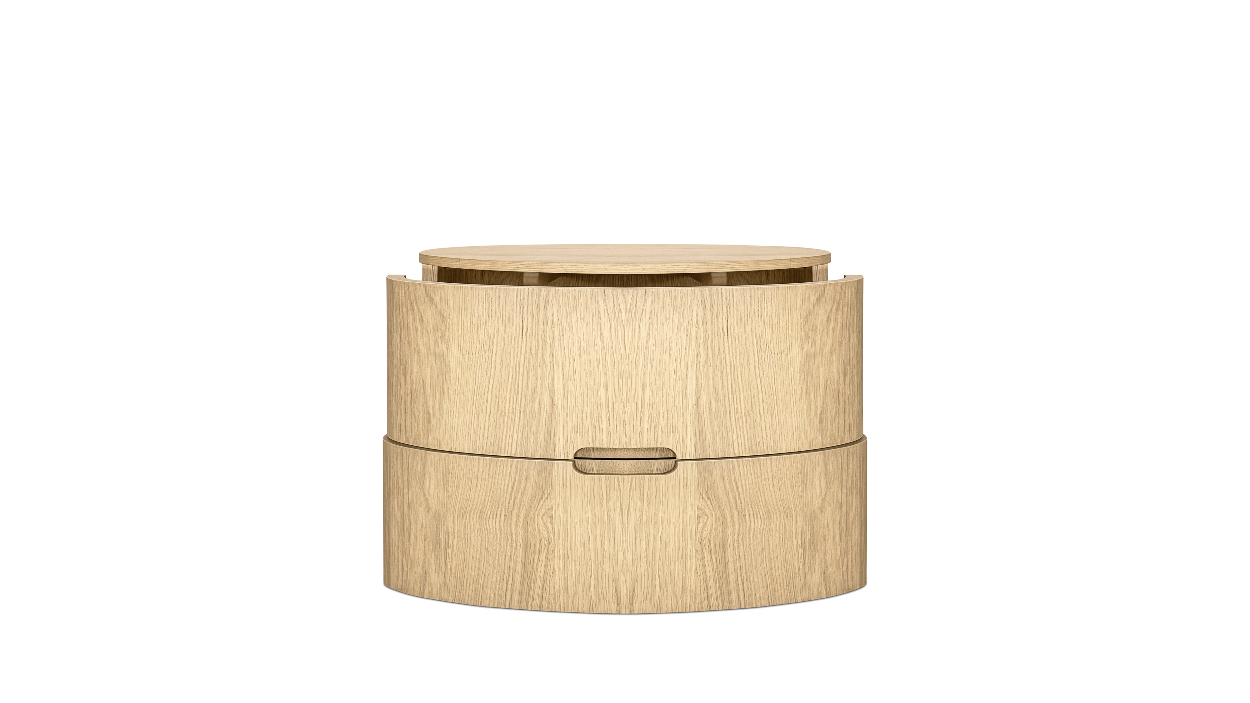 Go Round Nightstand, White Limed Oak - Image 7