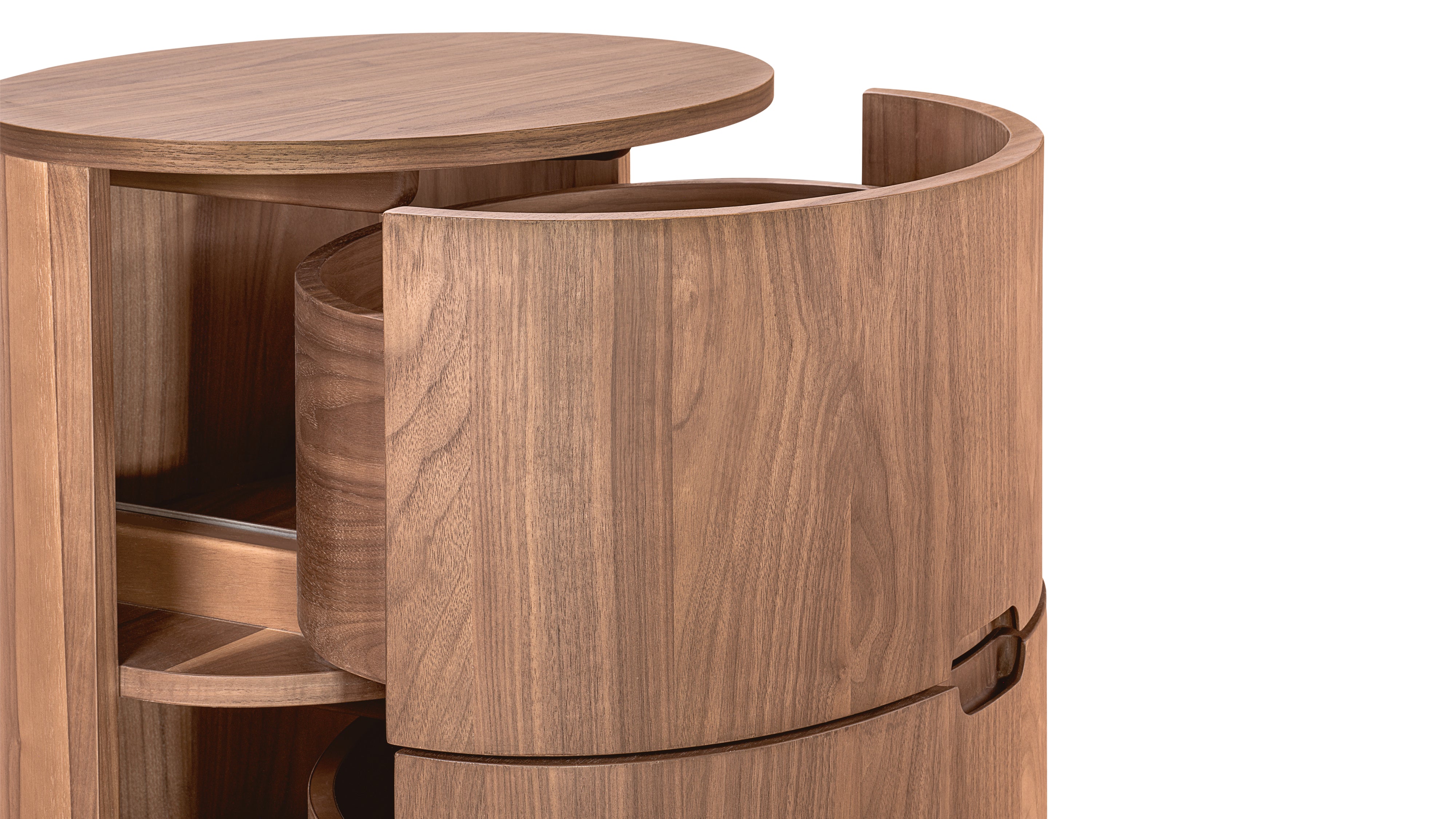 Go Round Nightstand, Tall, Walnut - Image 9