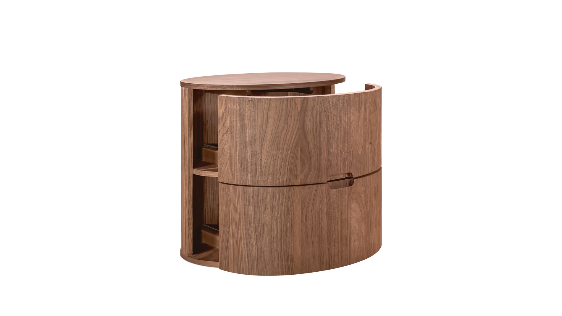 Go Round Nightstand, Tall, Walnut_image