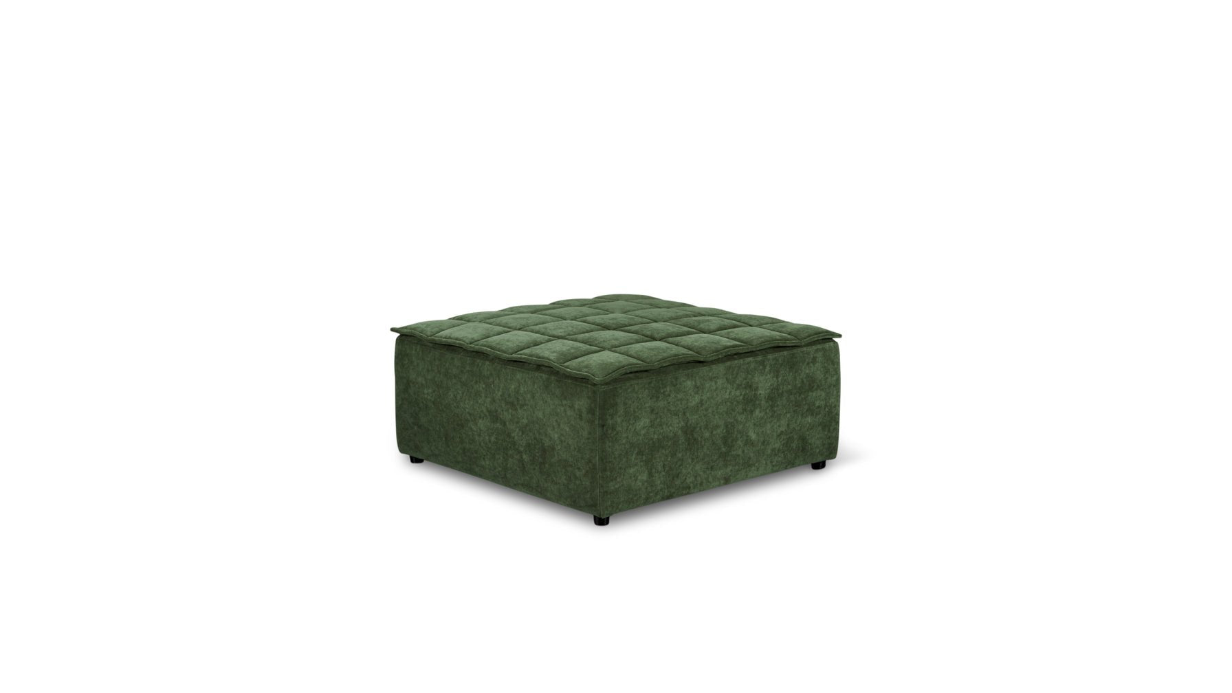 Quilt Ottoman, Moss - Image 7