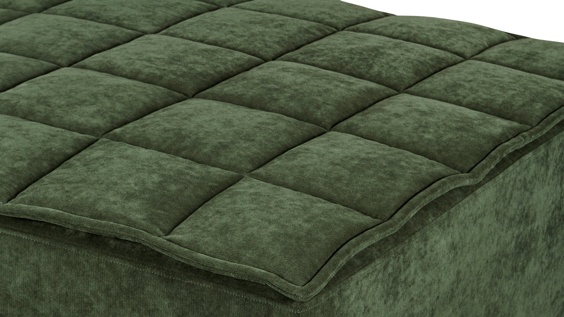 Quilt Ottoman, Moss - Image 7