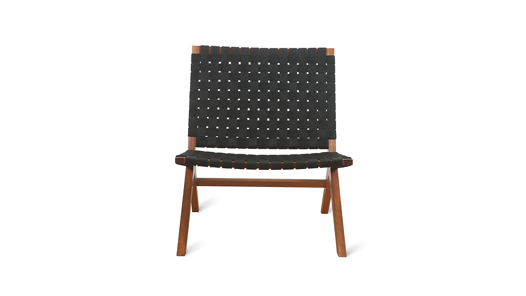 Endless Summer Outdoor Lounge Chair, Black Weave/Teak_image