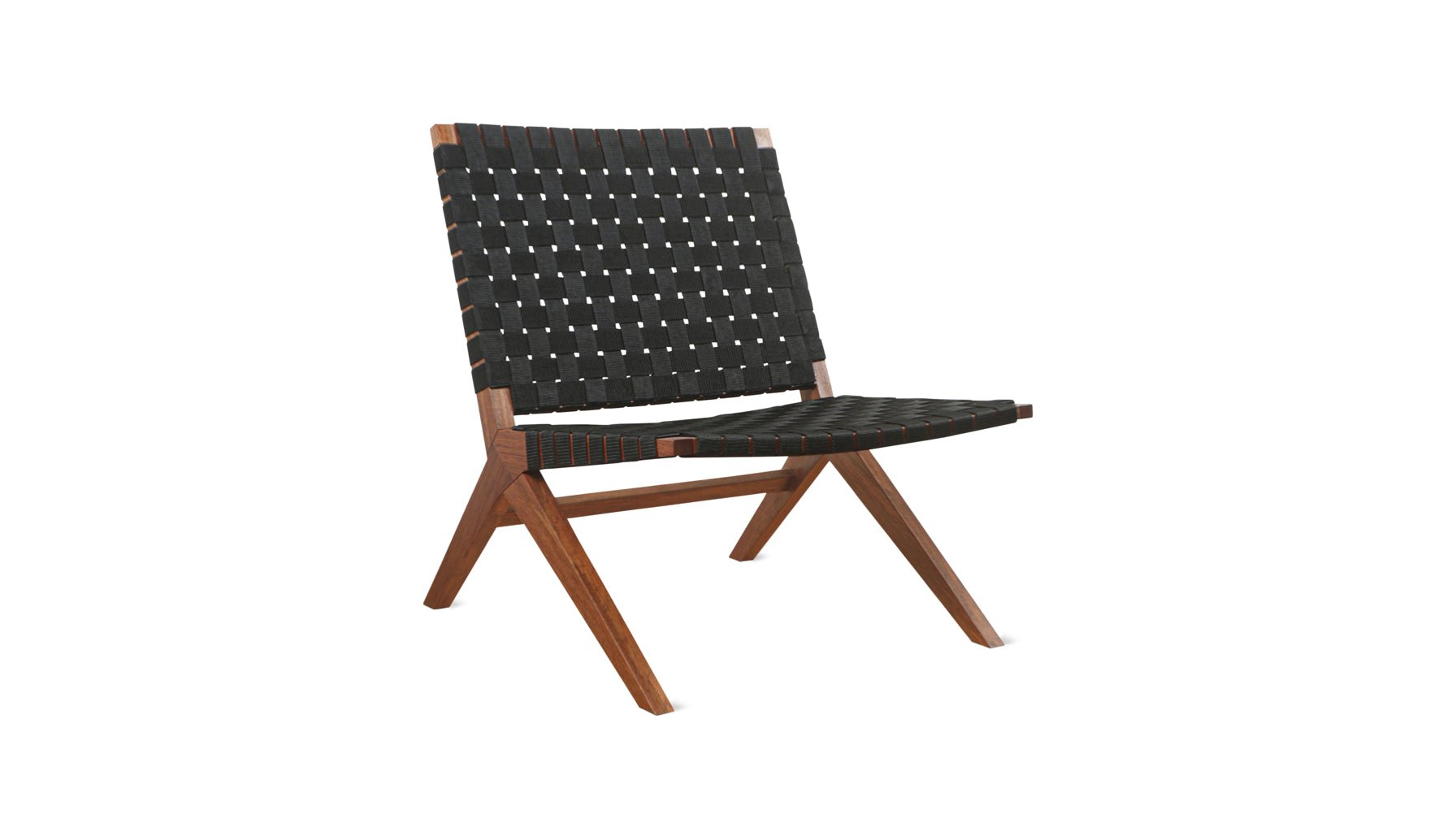 Endless Summer Outdoor Lounge Chair, Black Weave/Teak - Image 10