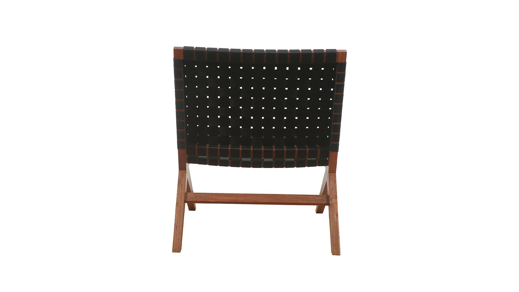 Endless Summer Outdoor Lounge Chair, Black Weave/Teak - Image 10