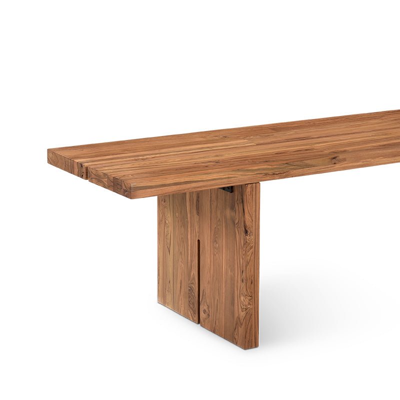 Plane Outdoor Teak Bench For 4 - Image 5