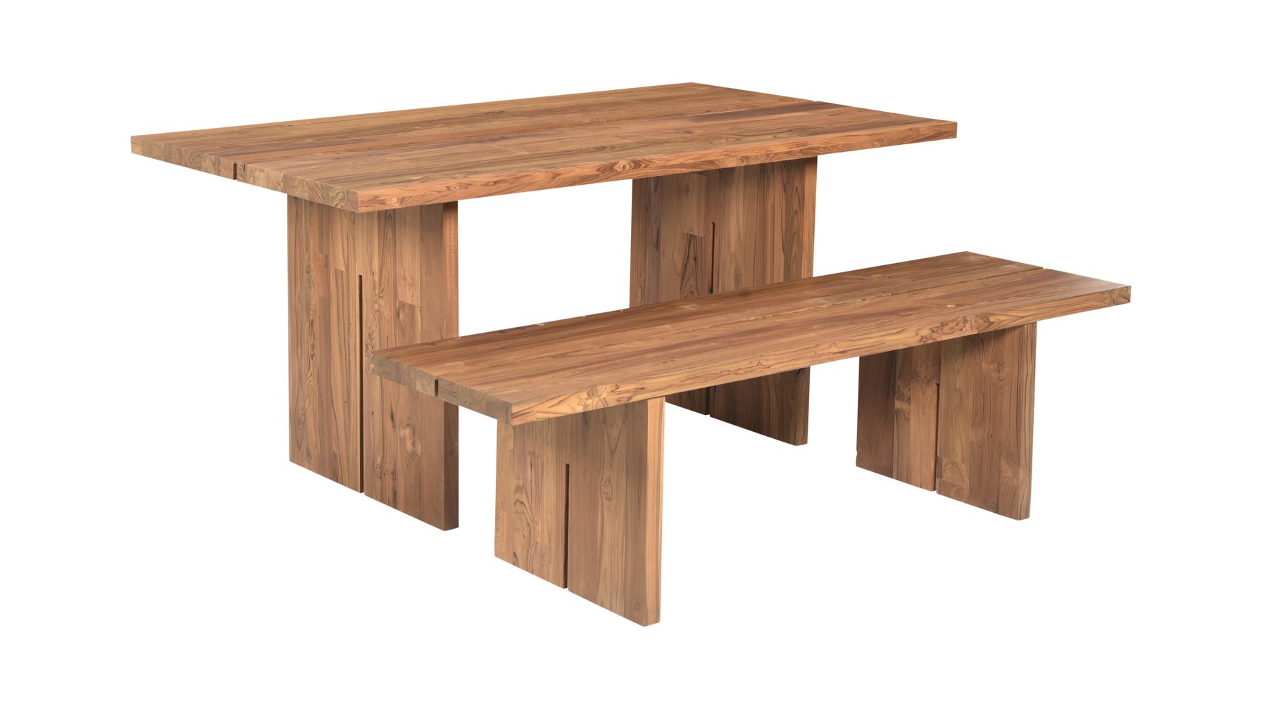 Plane Outdoor Dining Table, Seats 4-6, Teak - Image 5