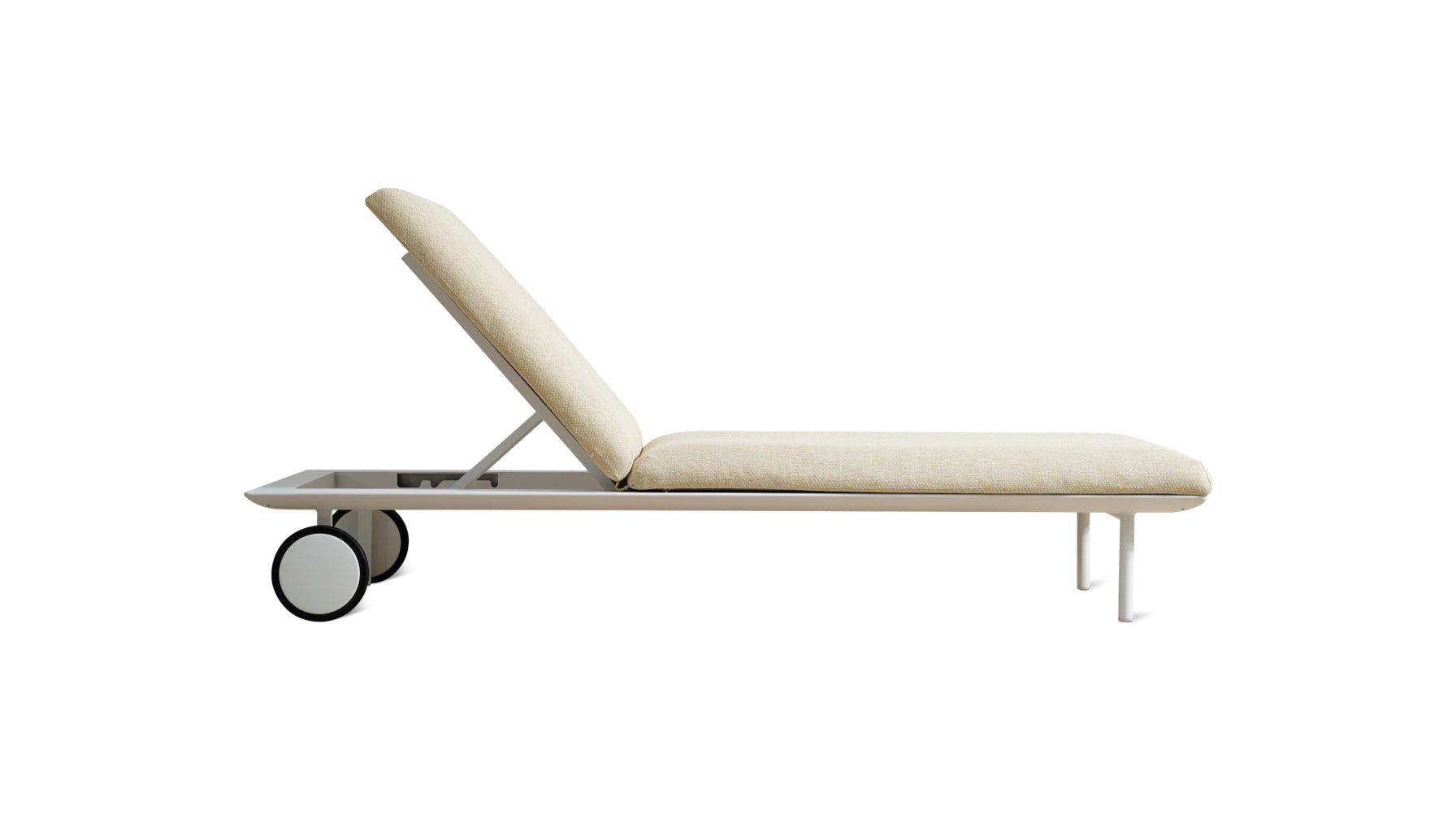 Laidback Outdoor Lounger, Aluminum Sandy_image