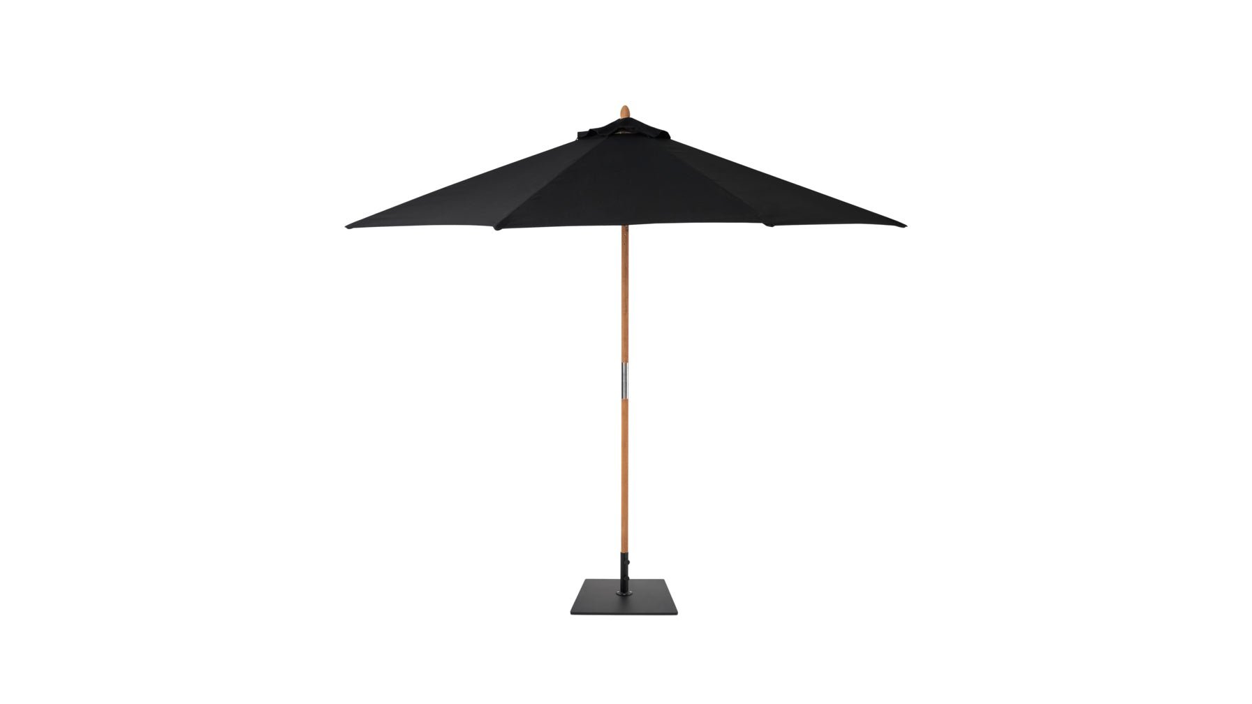 Capri Outdoor Umbrella With Base, Black Sand_image