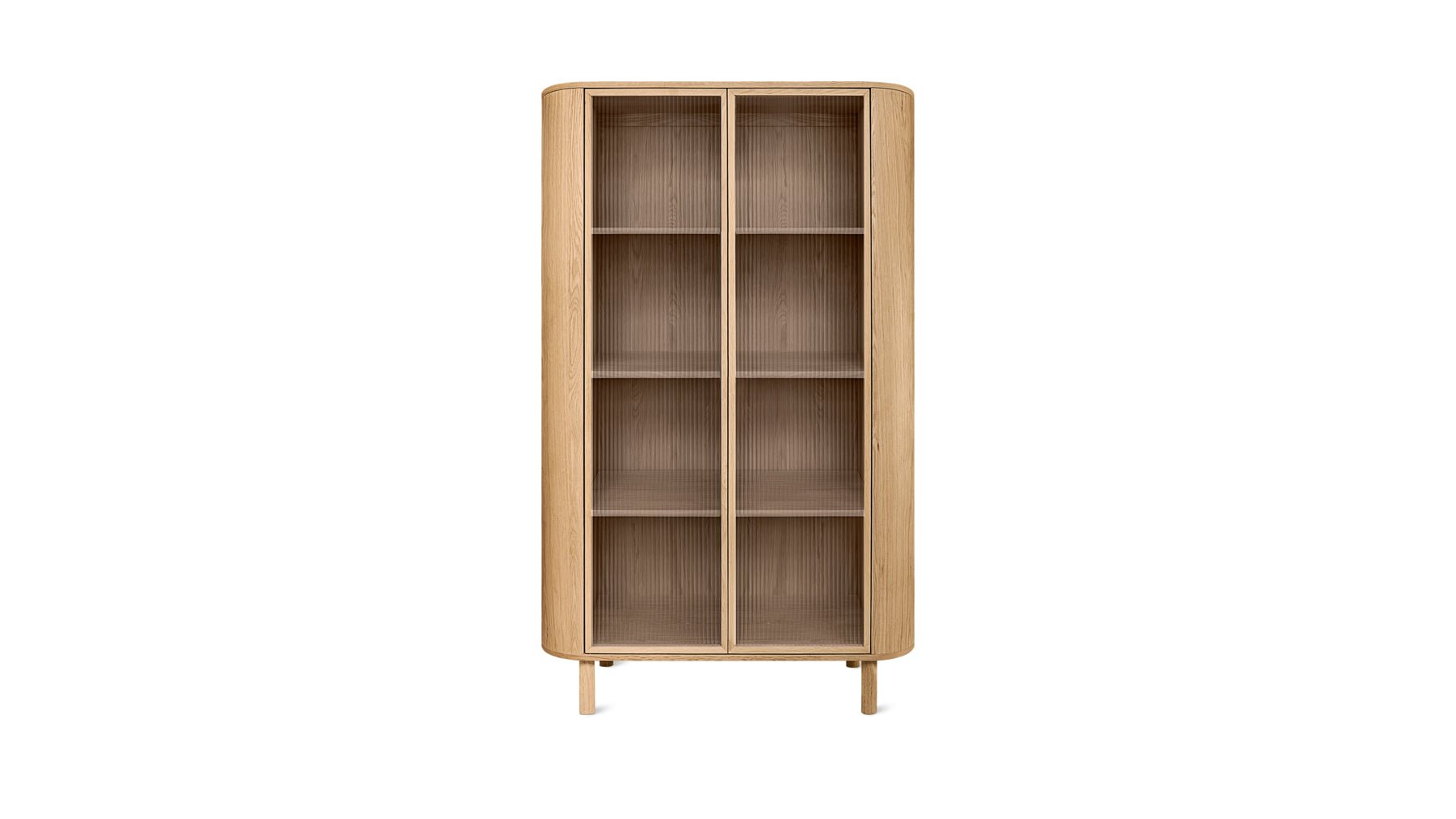 Showcase Cabinet, White Oak - Image 1