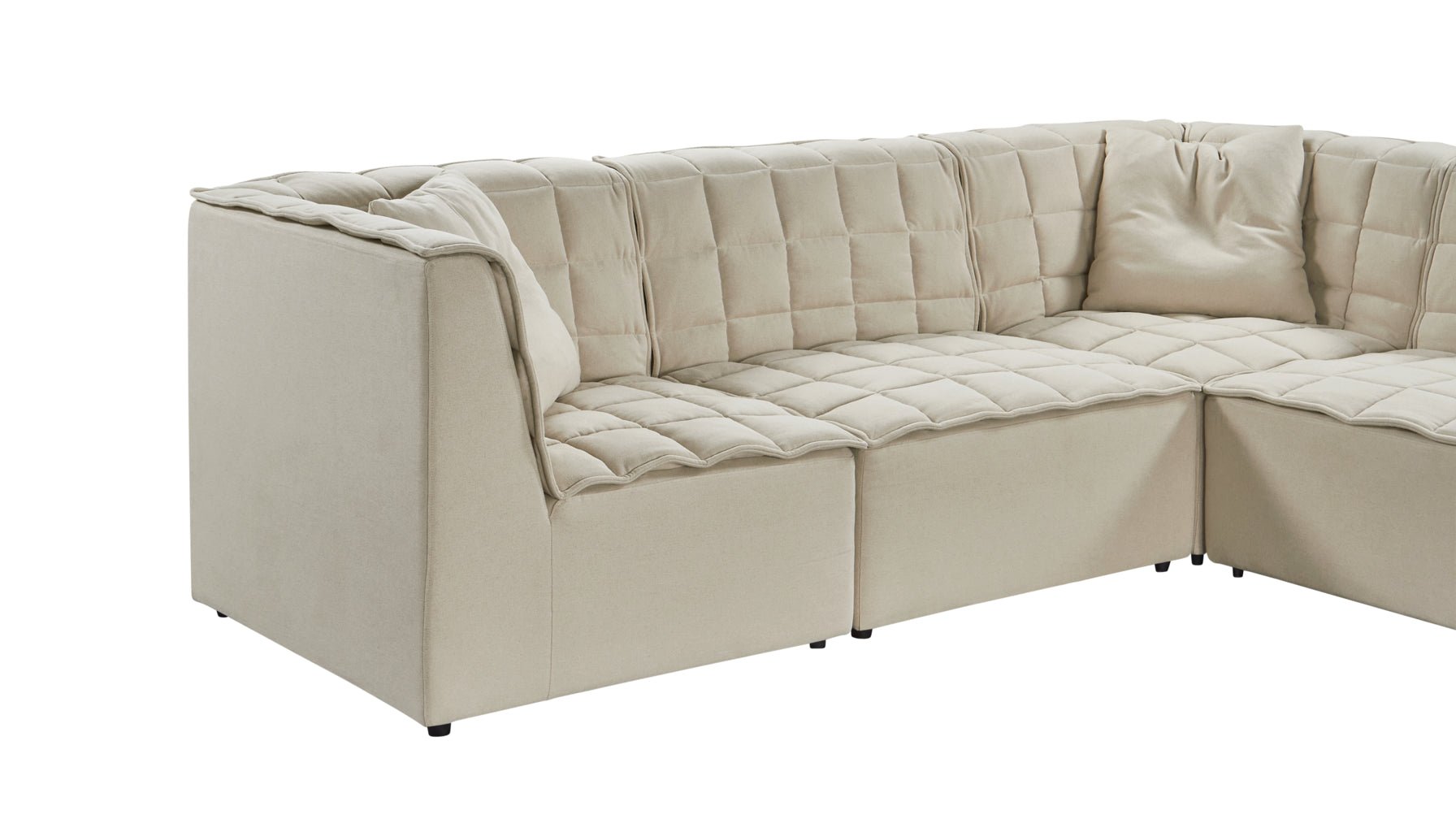 Quilt 5-Piece Modular Sectional, Fawn - Image 7